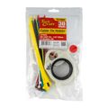 TORK CRAFT  TCCTH001 Cable Tie Holder 38mm & Carabiner Clip Lumin Material With 50pc Assorted Cable Ties 2.5 x 150mm