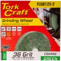 Grinding Wheel 125 X 20 X 32mm Bore Coarse 36g Green