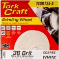 Grinding Wheel 125 X 20 X 32mm Bore Coarse 36g White