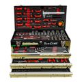 TORK CRAFT BakkiesBox Limited Edition 154-Piece 3-Drawer Track Box Tool Set TCTB154LTD