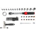 34pcs Bike Repair Torque 5-25nm Wrench Set 1/4' Socket Kit Bycicle