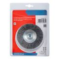 Wire Wheel Brush Crimped Bevel Plain 115mmxm14 Blister