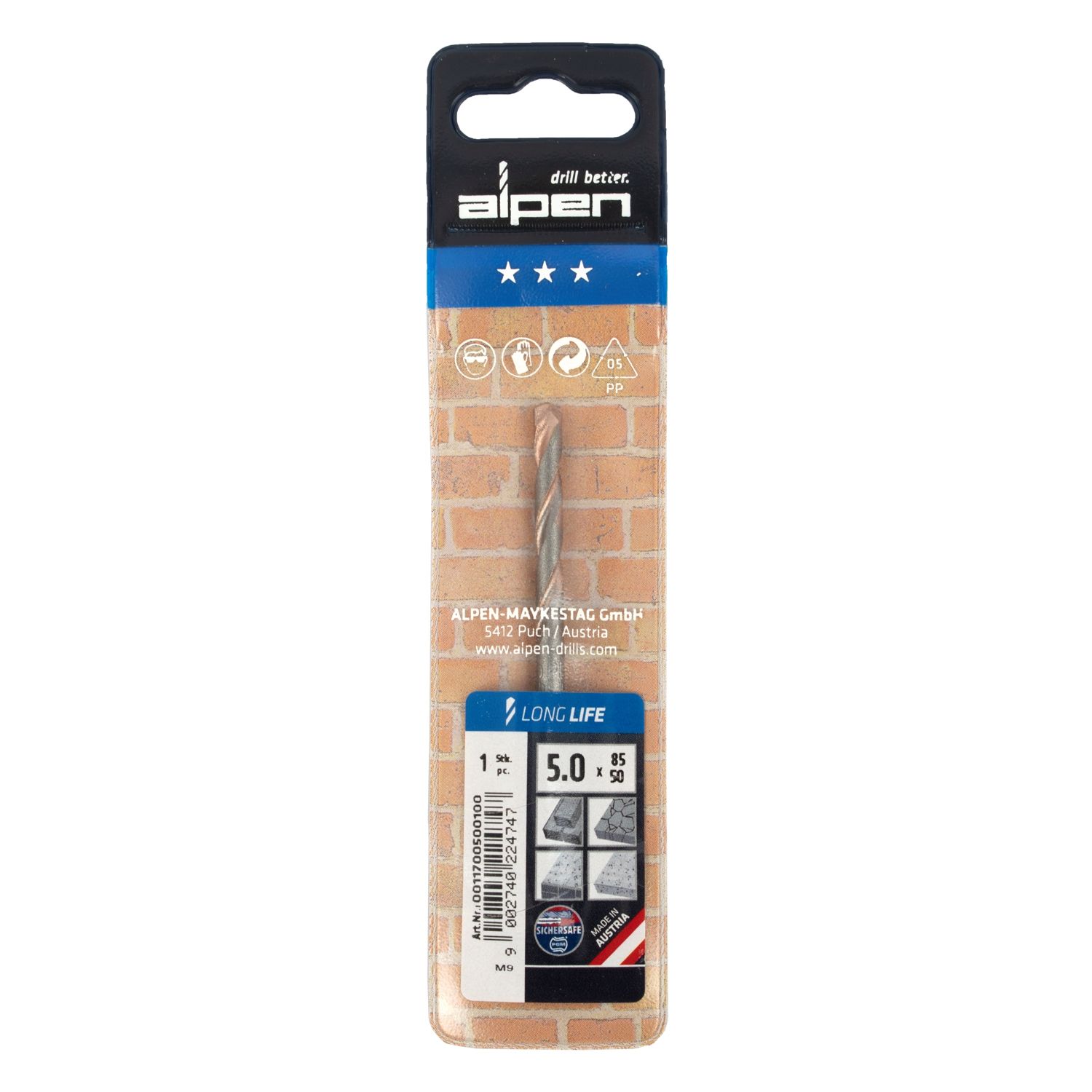 Masonry Drill Bit Long Life 5 X 85mm
