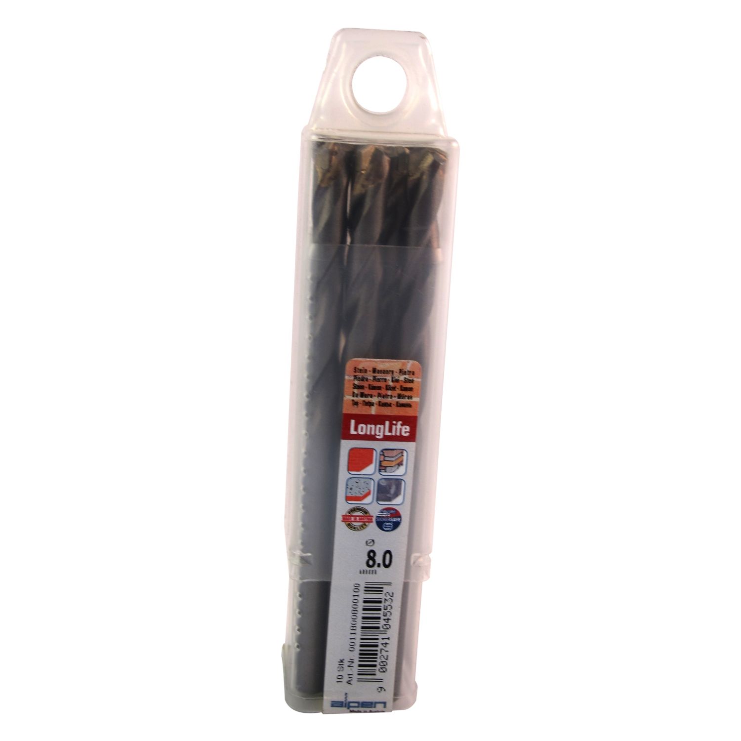 Masonry Drill Bit Long Life 8 X 120mm 10pack