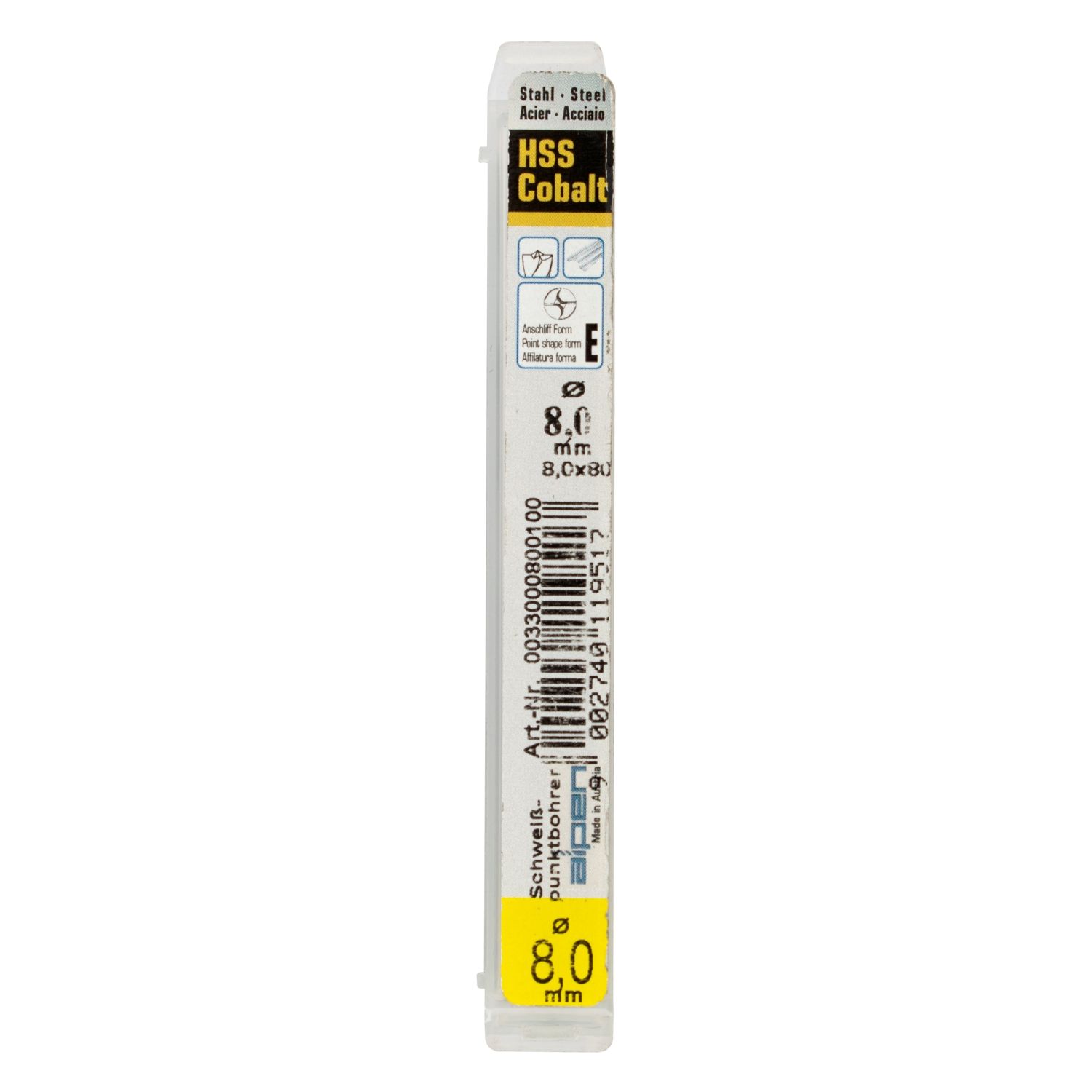 Hss Eco Spotweld Drill Bit 8mmx80mm