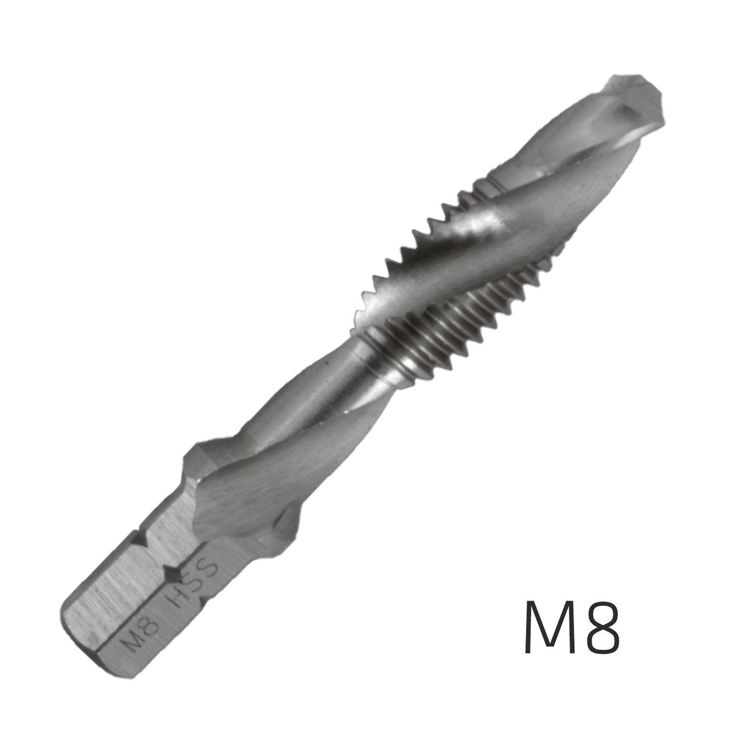 ALPEN Combination Tap Plw M8 1/4" Shank