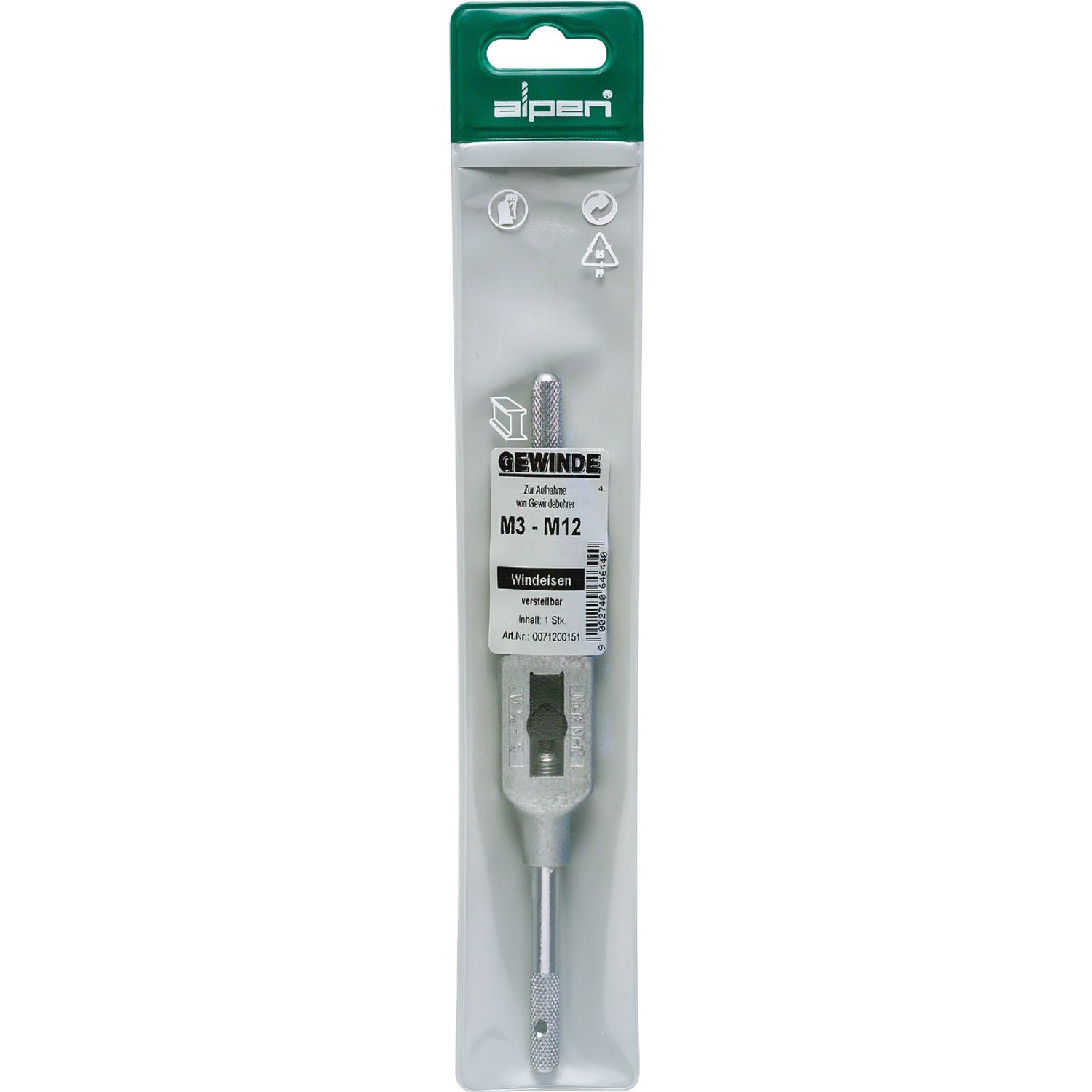Tap Wrench M3-12 In Pouch