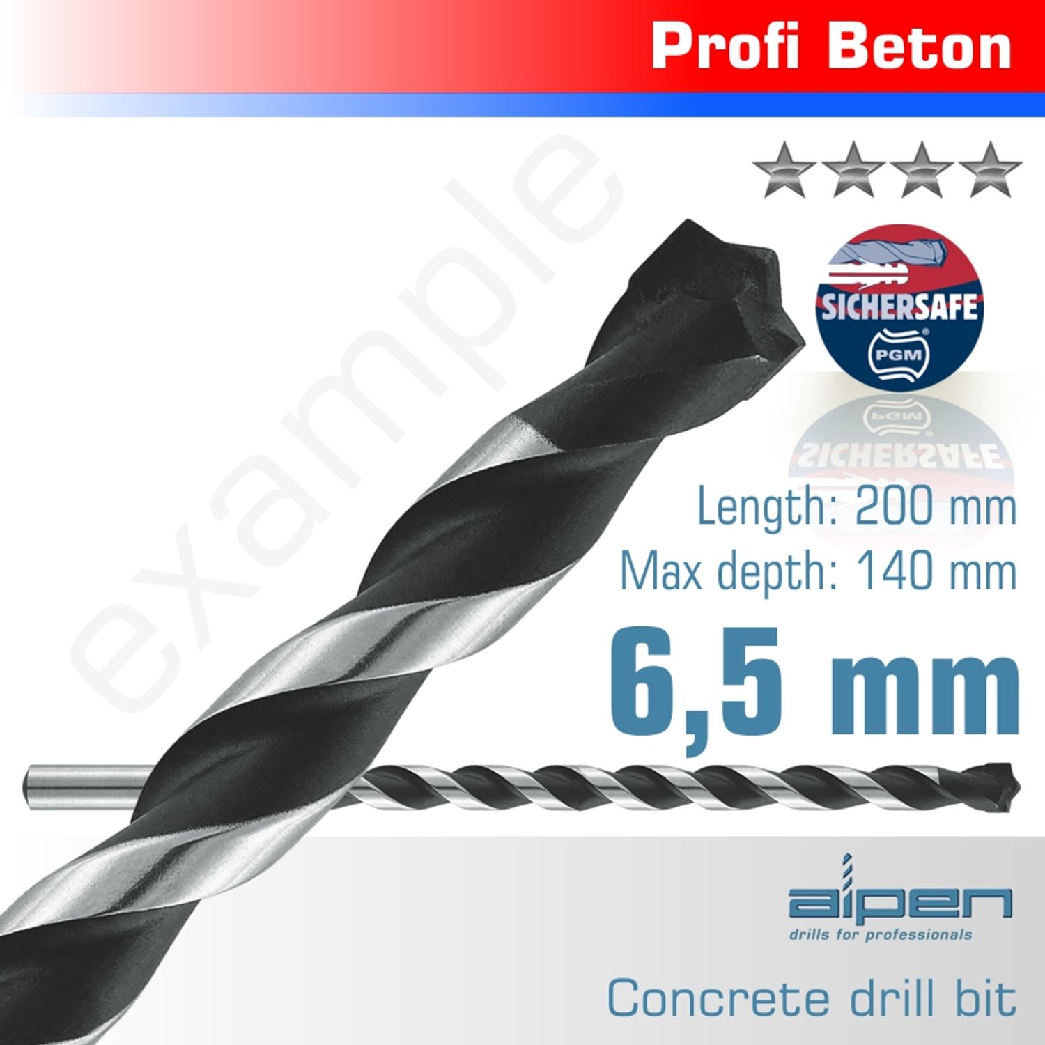 Concrete 6.5 X 200mm Profi Beton Drill Bit Masonry