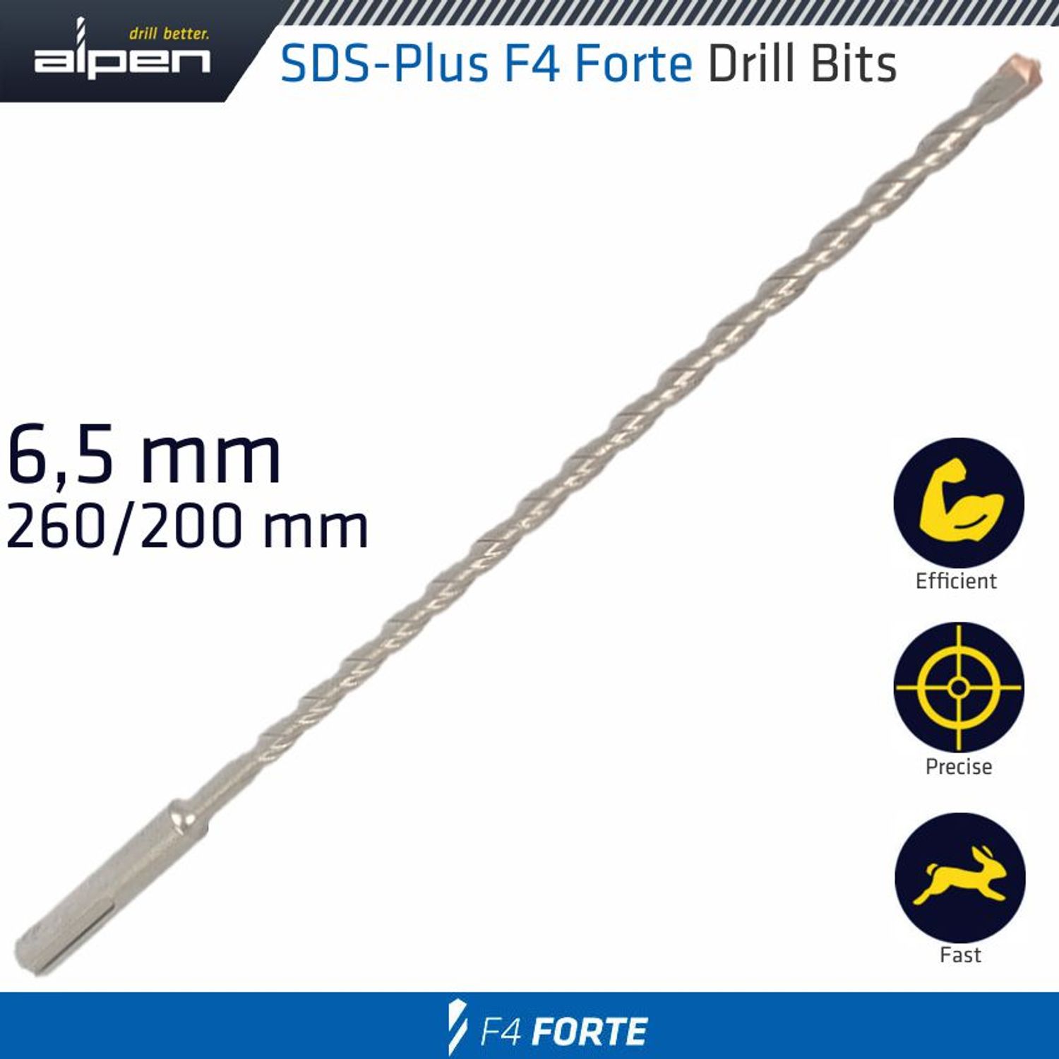Sds Plus Bit 260 X 200mm 6.5mm Bulk