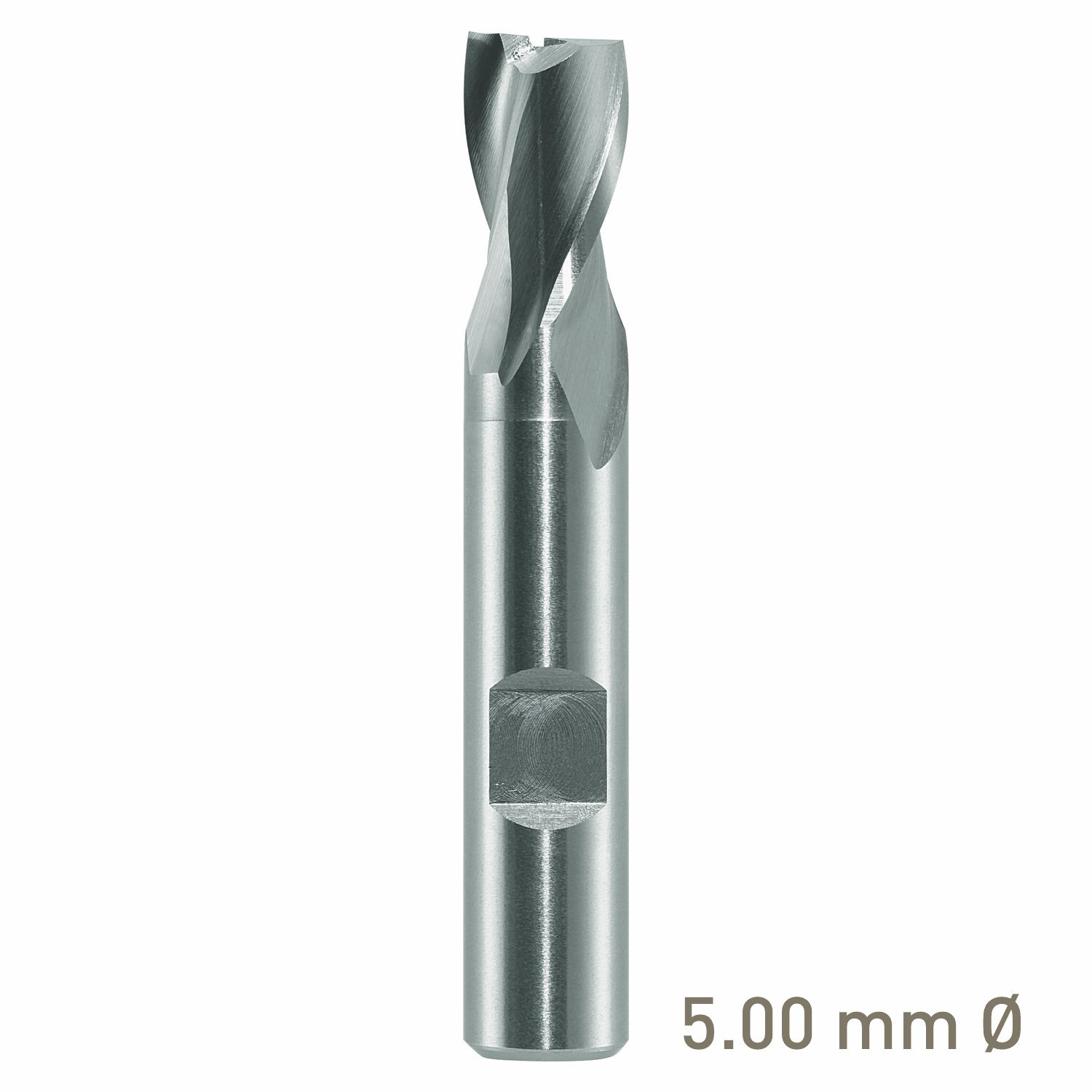 MAYKESTAG HSS-Co8 Slot End Mill 5mm Short Series 2 Flute Centre Cutting DIN 327 D