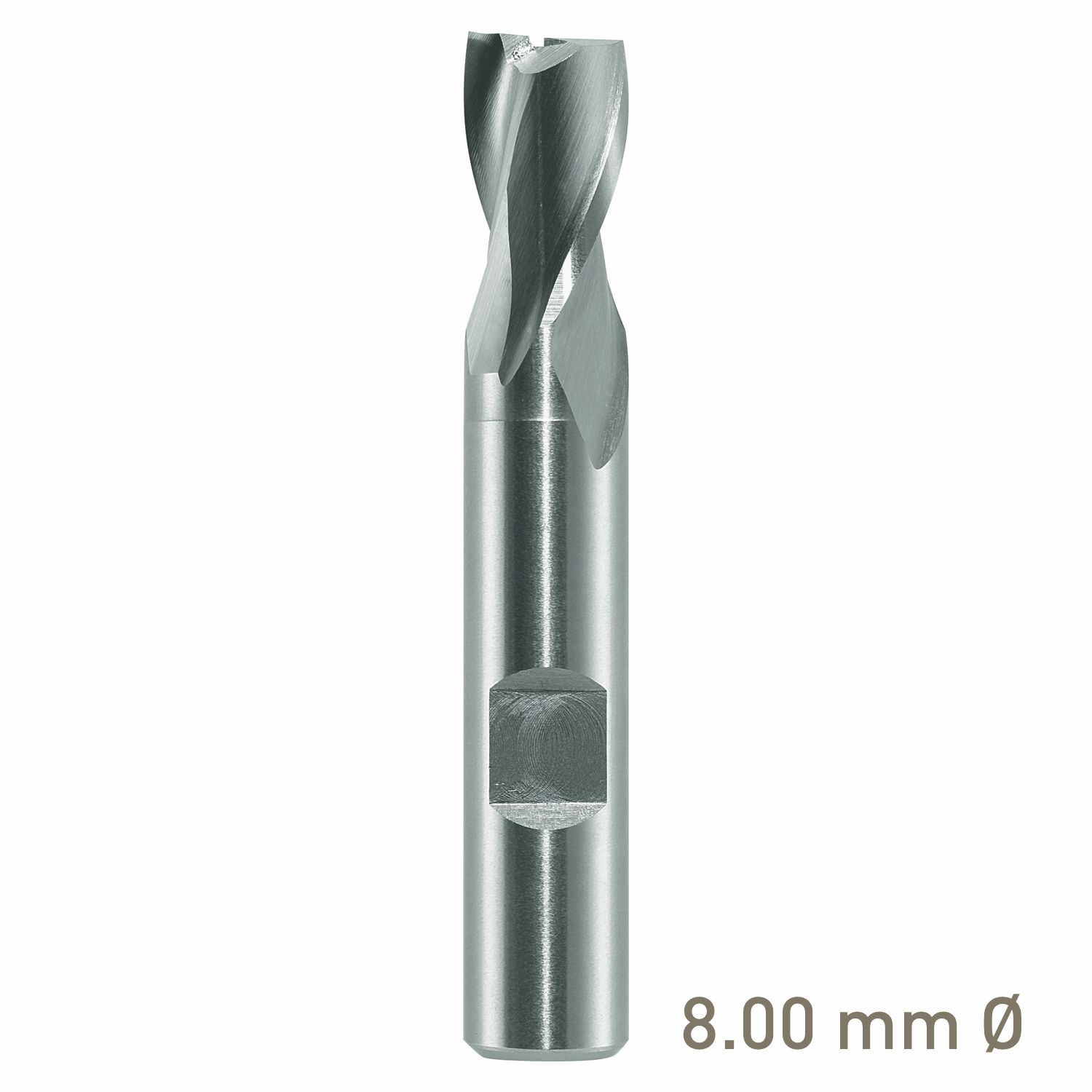 MAYKESTAG HSS-Co8 Slot End Mill 8mm Short Series 2 Flute Centre Cutting DIN 327 D