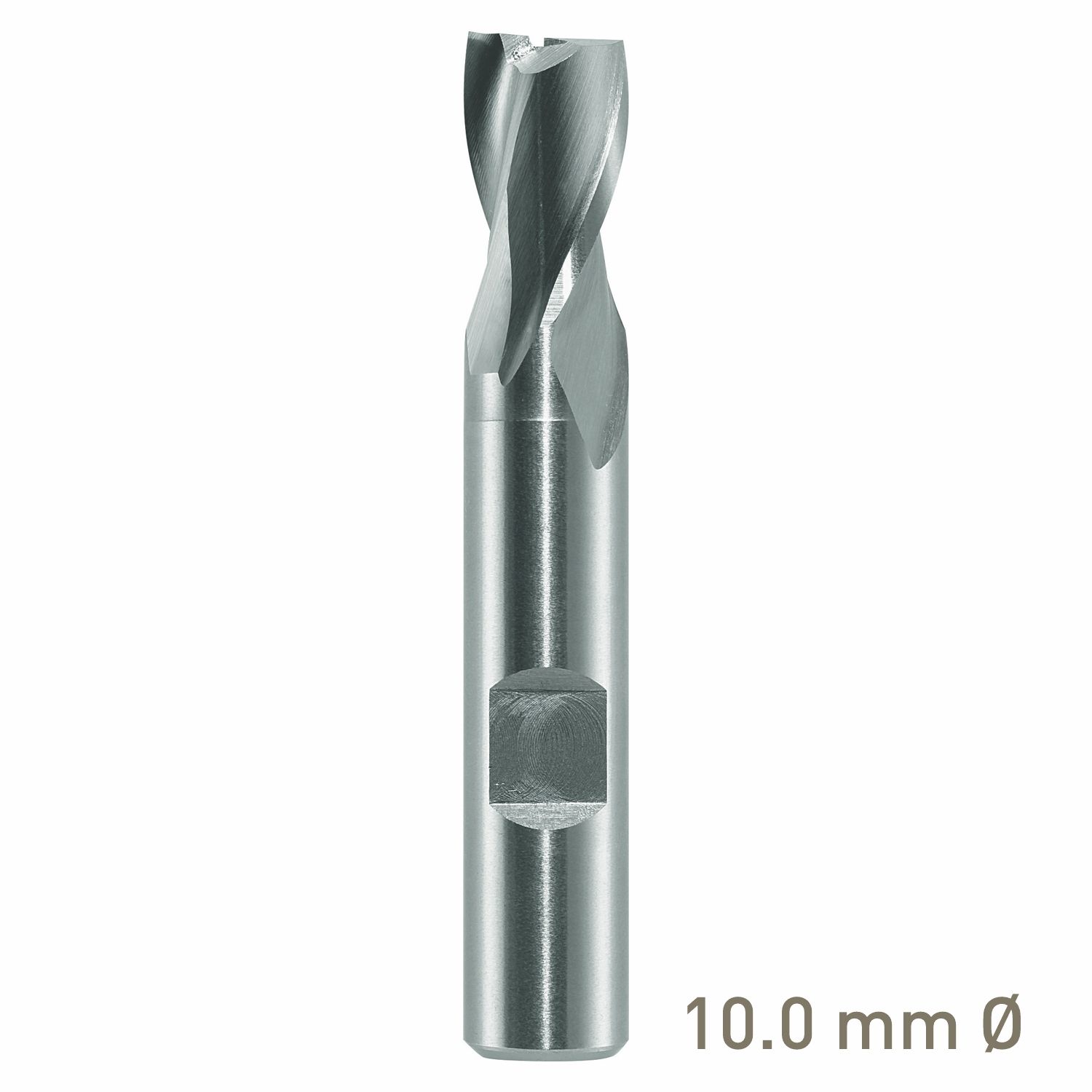 MAYKESTAG HSS-Co8 Slot End Mill 10mm Short Series 2 Flute Centre Cutting DIN 327 D