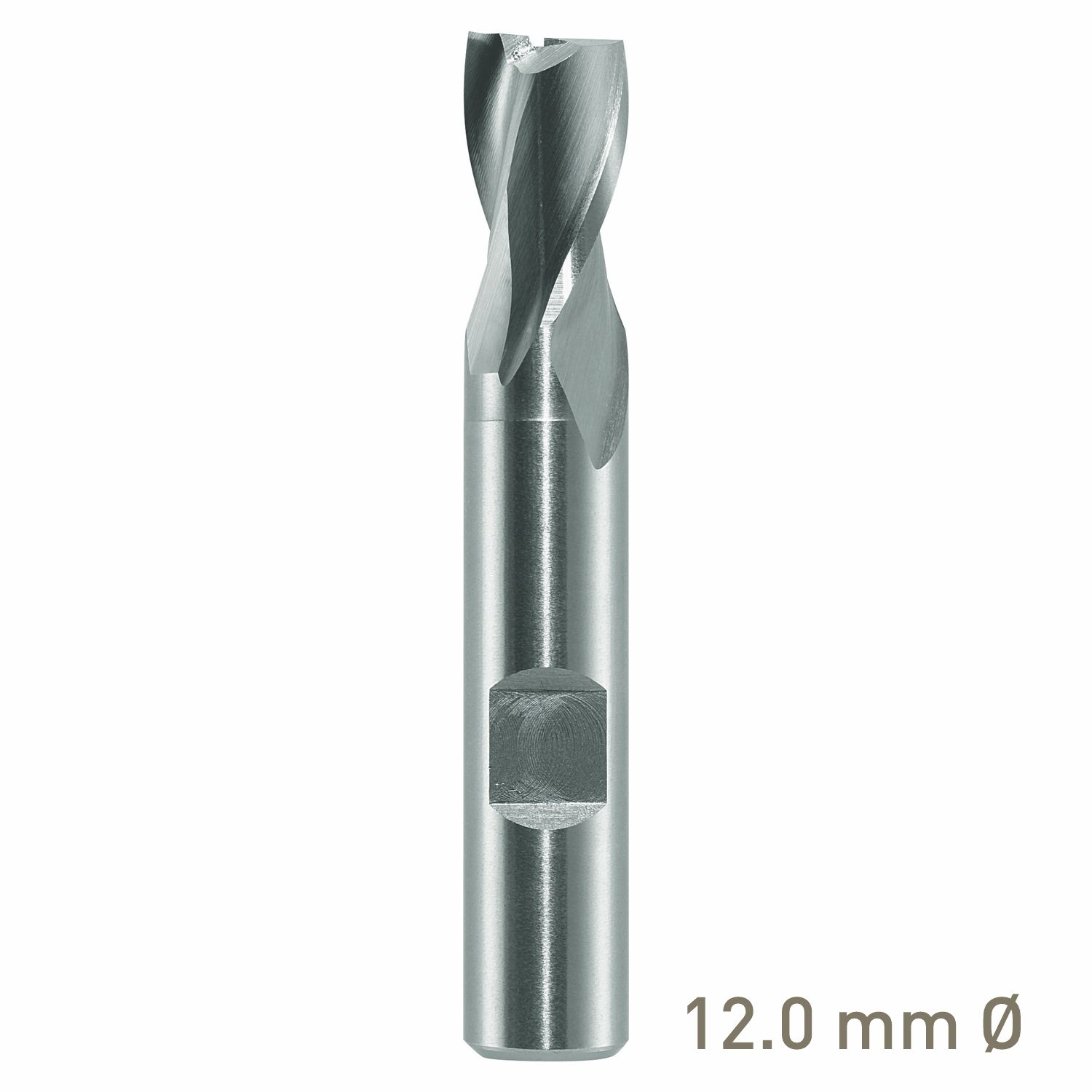MAYKESTAG HSS-Co8 Slot End Mill 12mm Short Series 2 Flute Centre Cutting DIN 327 D