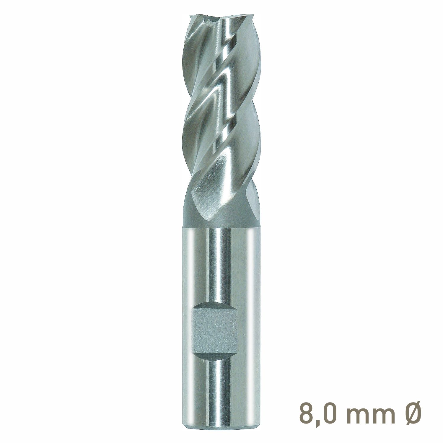 MAYKESTAG HSS-Co8 end mill 8mm short series DIN 844 K