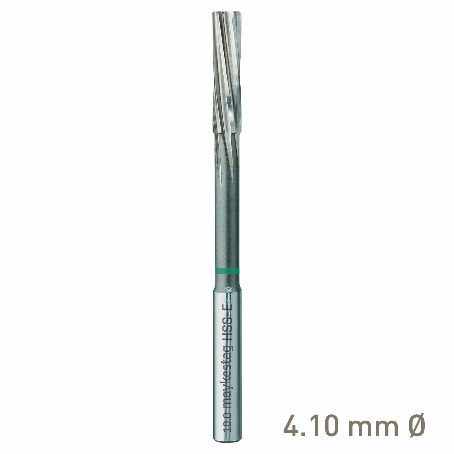 MAYKESTAG HSS-E NC machine reamer 4.10mm H7 left-hand spiral