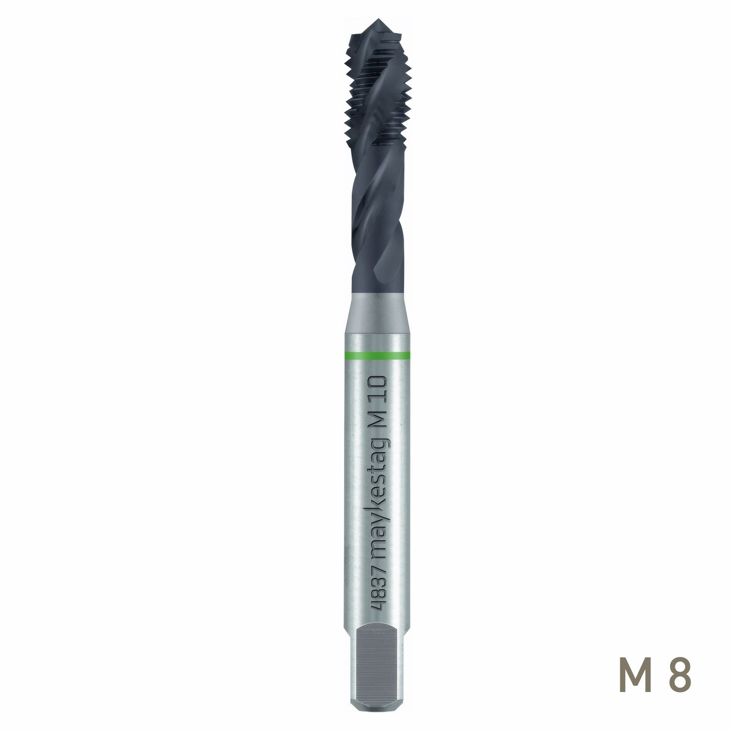 MAYKESTAG HSS-Co5 Machine Tap M8 Spiral Fluted ALUNIT DIN 371/376