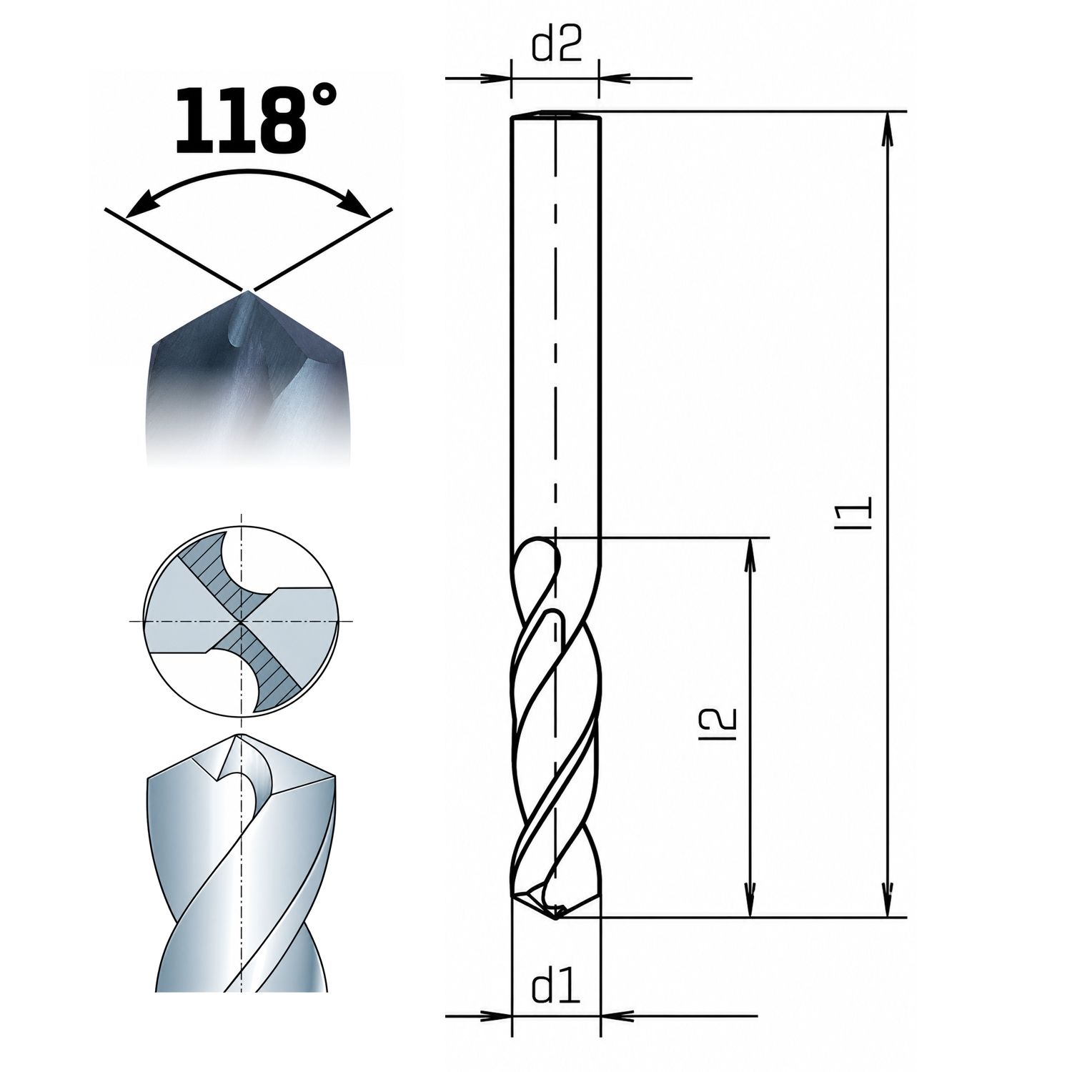 MAYKESTAG Solid Carbide Stub Drill 4.2mm Short Series DIN 6539 ALUNIT