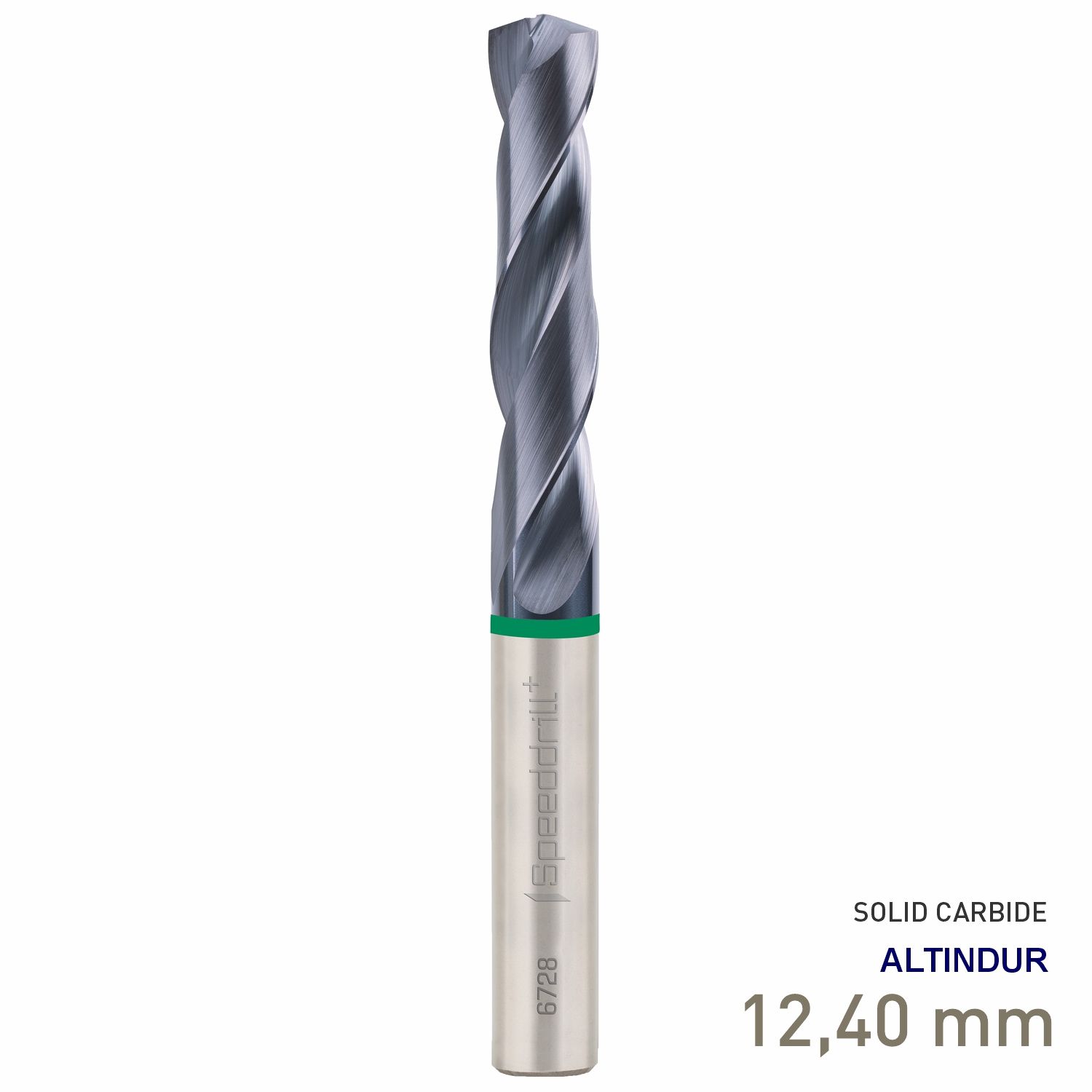 MAYKESTAG Speeddrill+ Universal Solid Carbide Stub Drill ALTINDUR 12.40mm DIN 6537K 3xD