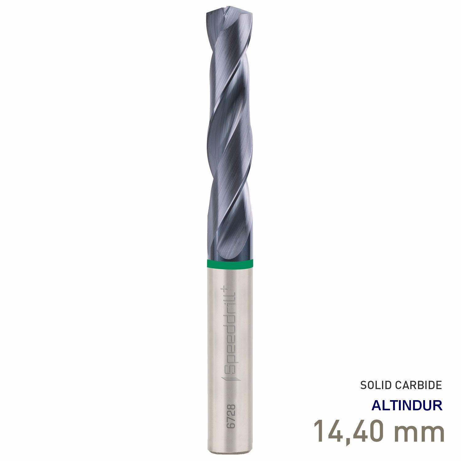 MAYKESTAG Speeddrill+ Universal Solid Carbide Stub Drill ALTINDUR 14.40mm DIN 6537K 3xD