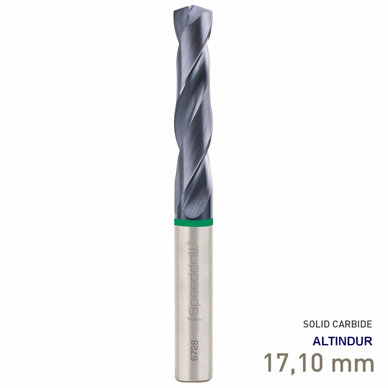 MAYKESTAG Speeddrill+ Universal Solid Carbide Stub Drill ALTINDUR 17.10mm DIN 6537K 3xD