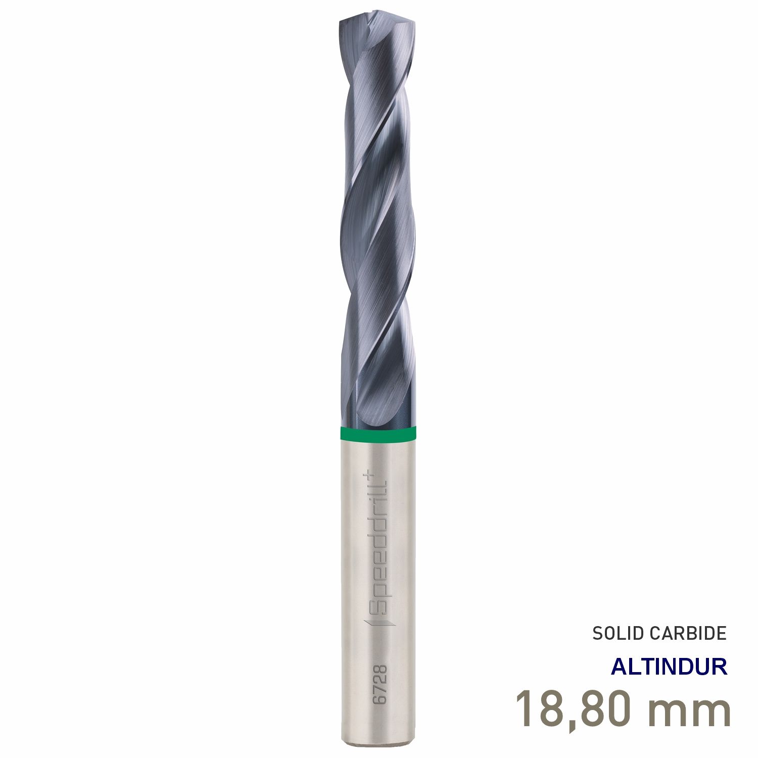 MAYKESTAG Speeddrill+ Universal Solid Carbide Stub Drill ALTINDUR 18.80mm DIN 6537K 3xD