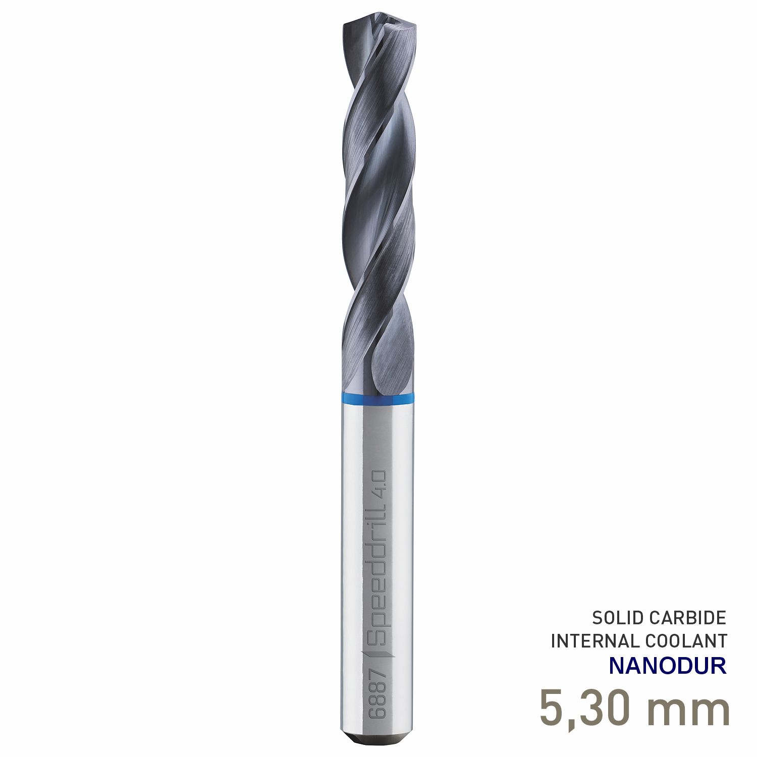 MAYKESTAG Speeddrill 4.0-Inox HPC Solid Carbide Stub Drill 5.3mm 3xD