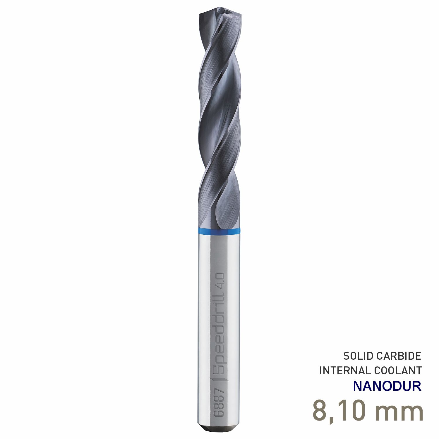 MAYKESTAG Speeddrill 4.0-Inox HPC Solid Carbide Stub Drill 8.1mm 3xD
