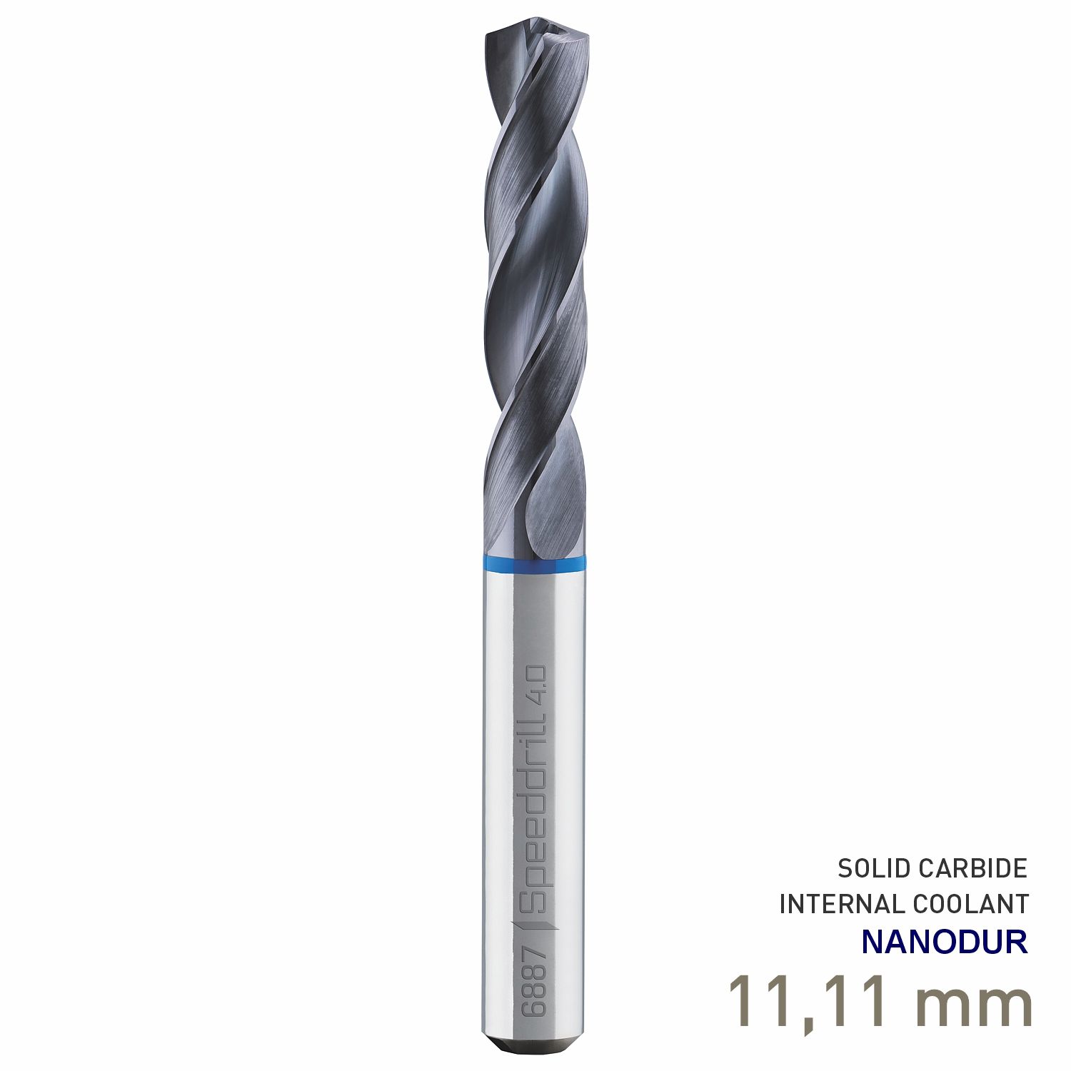 MAYKESTAG Speeddrill 4.0-Inox HPC Solid Carbide Stub Drill 11.11mm 7/16" 3xD