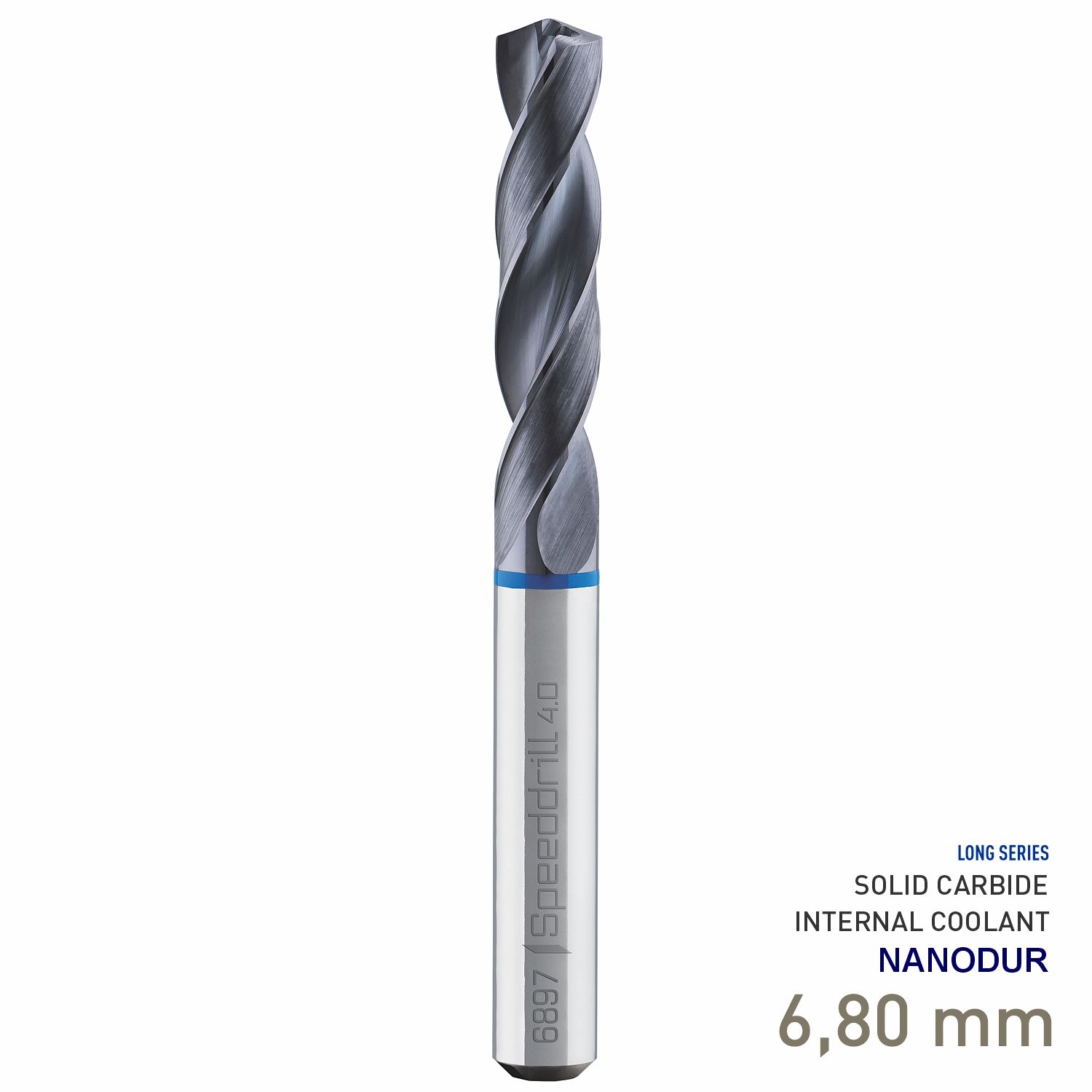 MAYKESTAG Speeddrill 4.0-Inox HPC Solid Carbide Drill 6.8mm 5xD NANODUR