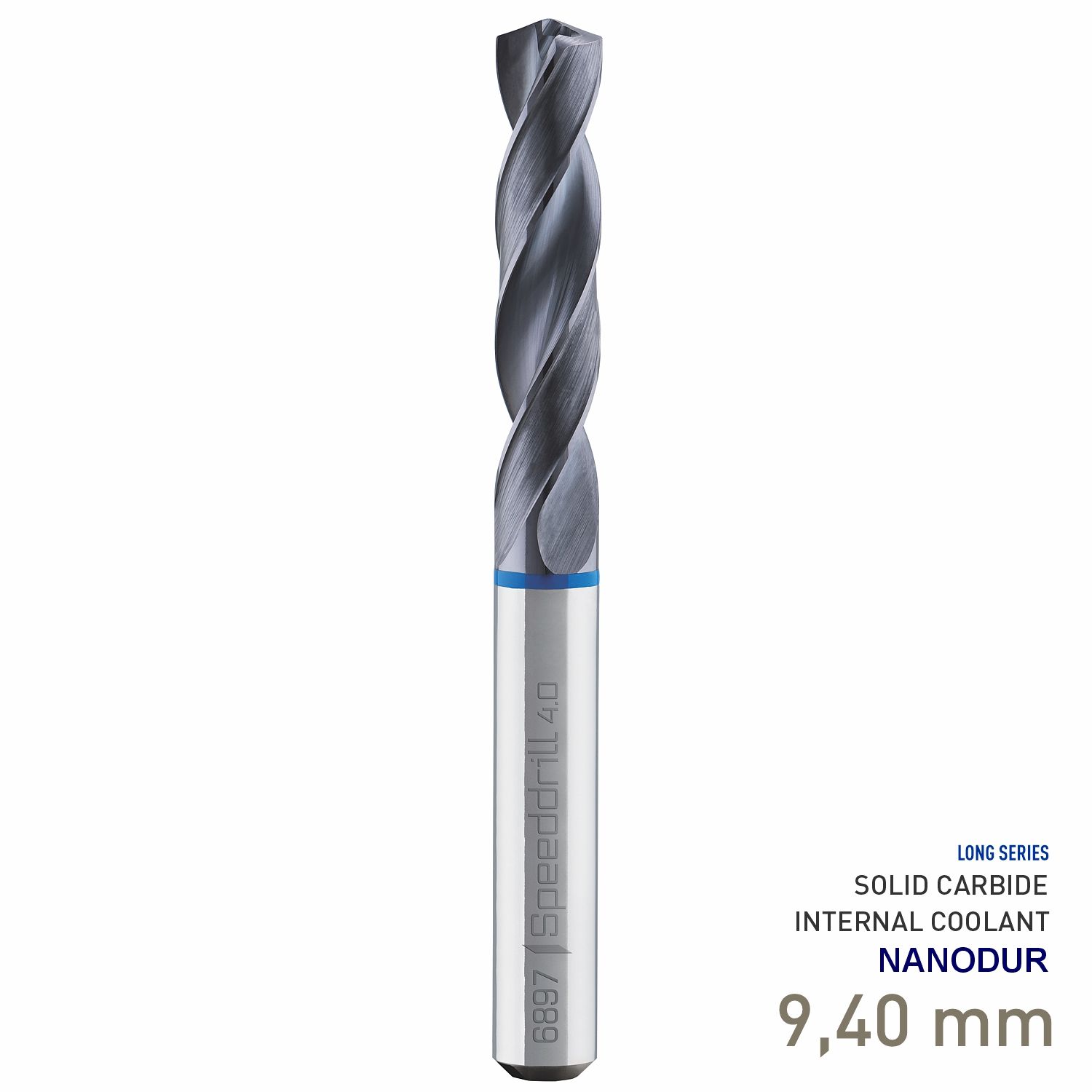 MAYKESTAG Speeddrill 4.0-Inox HPC Solid Carbide Drill 9.4mm 5xD NANODUR