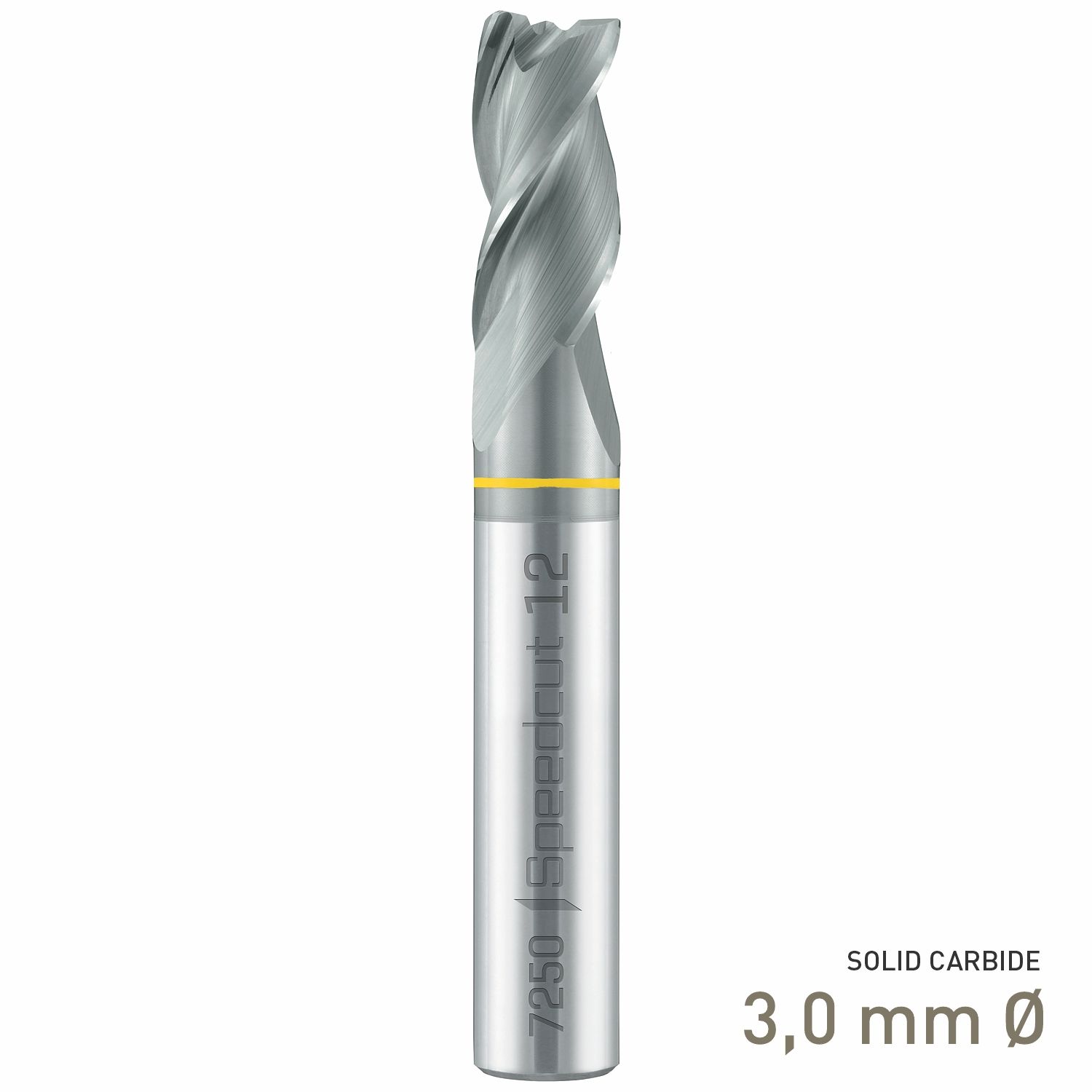 MAYKESTAG VHM Solid Carbide End Mill Speedcut Aluminium 3mm Long Series Neck Relief 3 Flute Unequal Helix