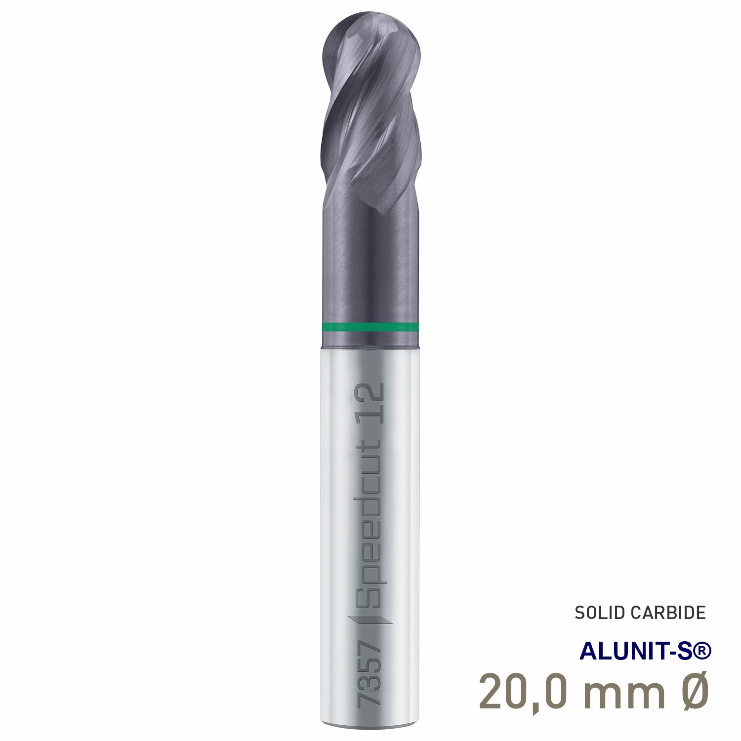 MAYKESTAG Speedcut Universal Solid Carbide Ballnose End Mill 20.00mm R10 Z4 ALUNIT-S