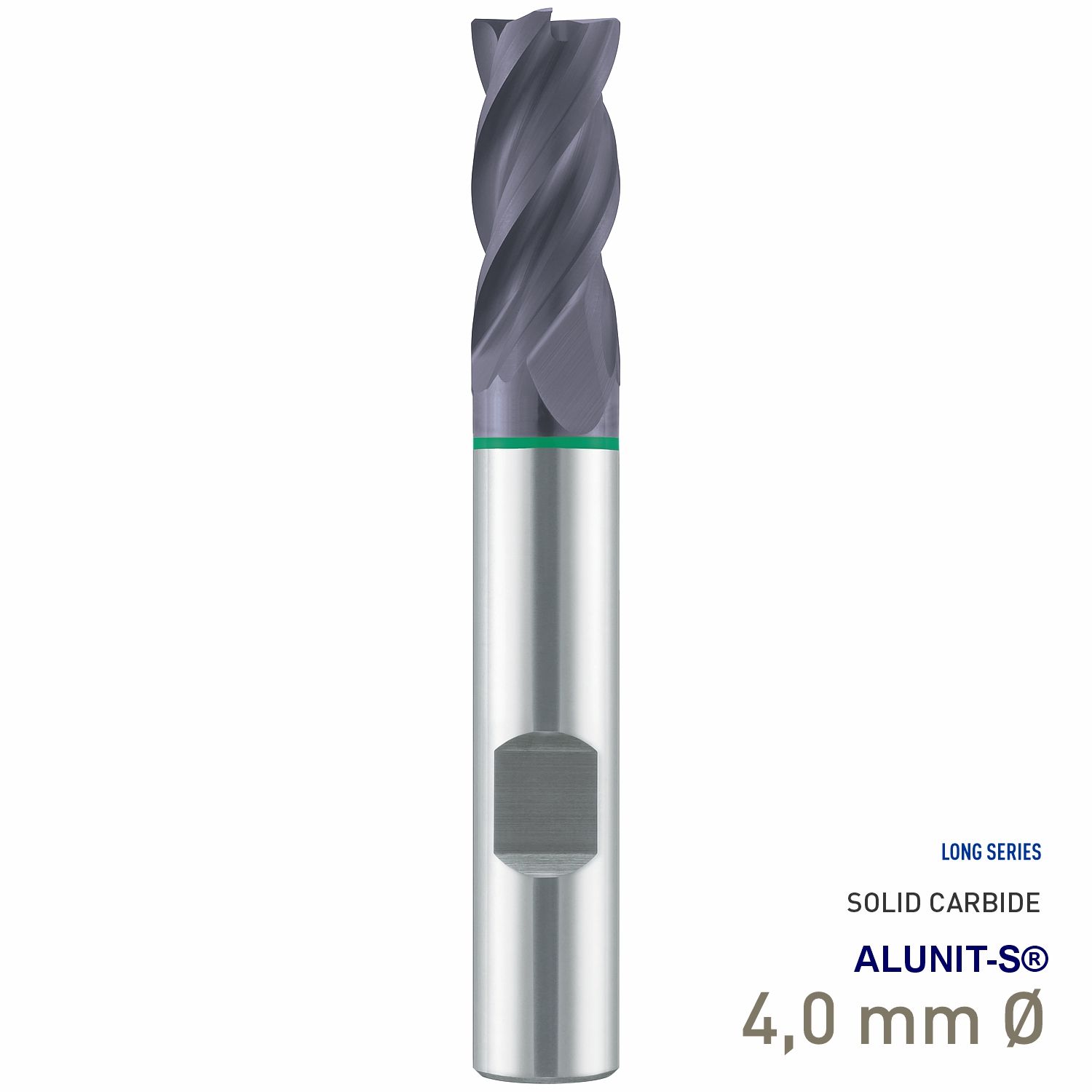 MAYKESTAG Solid Carbide HPC End Mill 4mm Speedcut-Universal Long Series 4 Flute