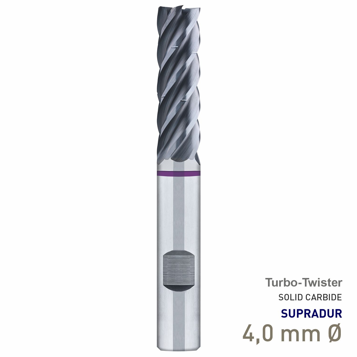 MAYKESTAG Turbo-Twister Solid Carbide Trochoidal End Mill 4mm Long Series 5 Flute