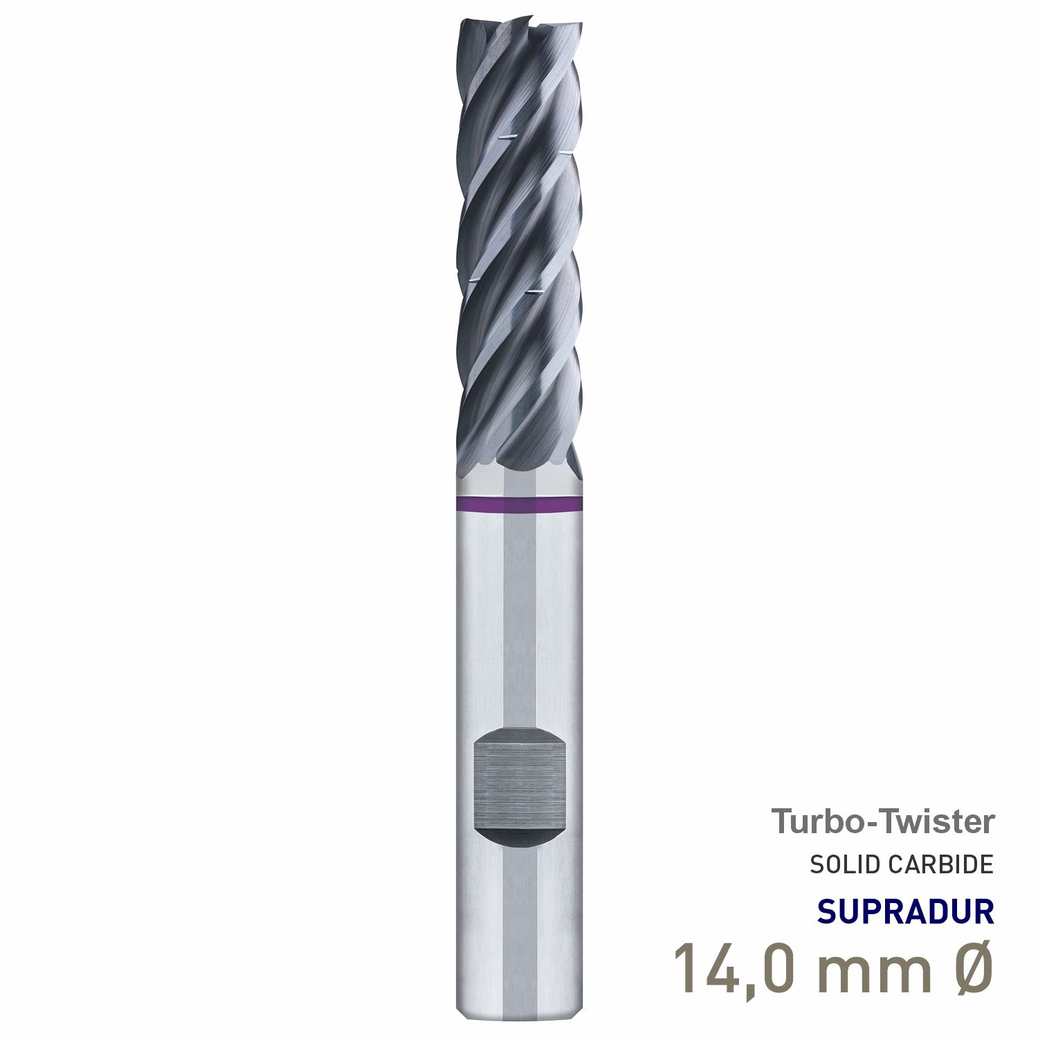 MAYKESTAG Turbo-Twister Solid Carbide Trochoidal End Mill 14mm Long Series 5 Flute