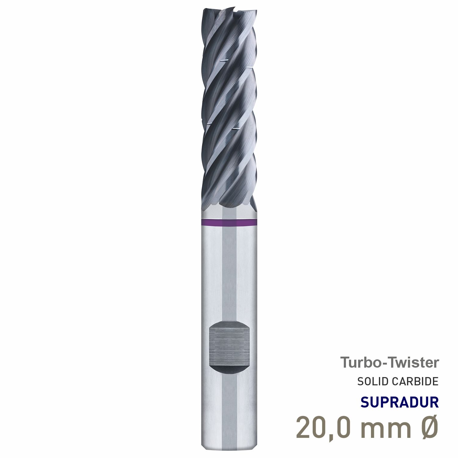 MAYKESTAG Turbo-Twister Solid Carbide Trochoidal End Mill 20mm Long Series 5 Flute