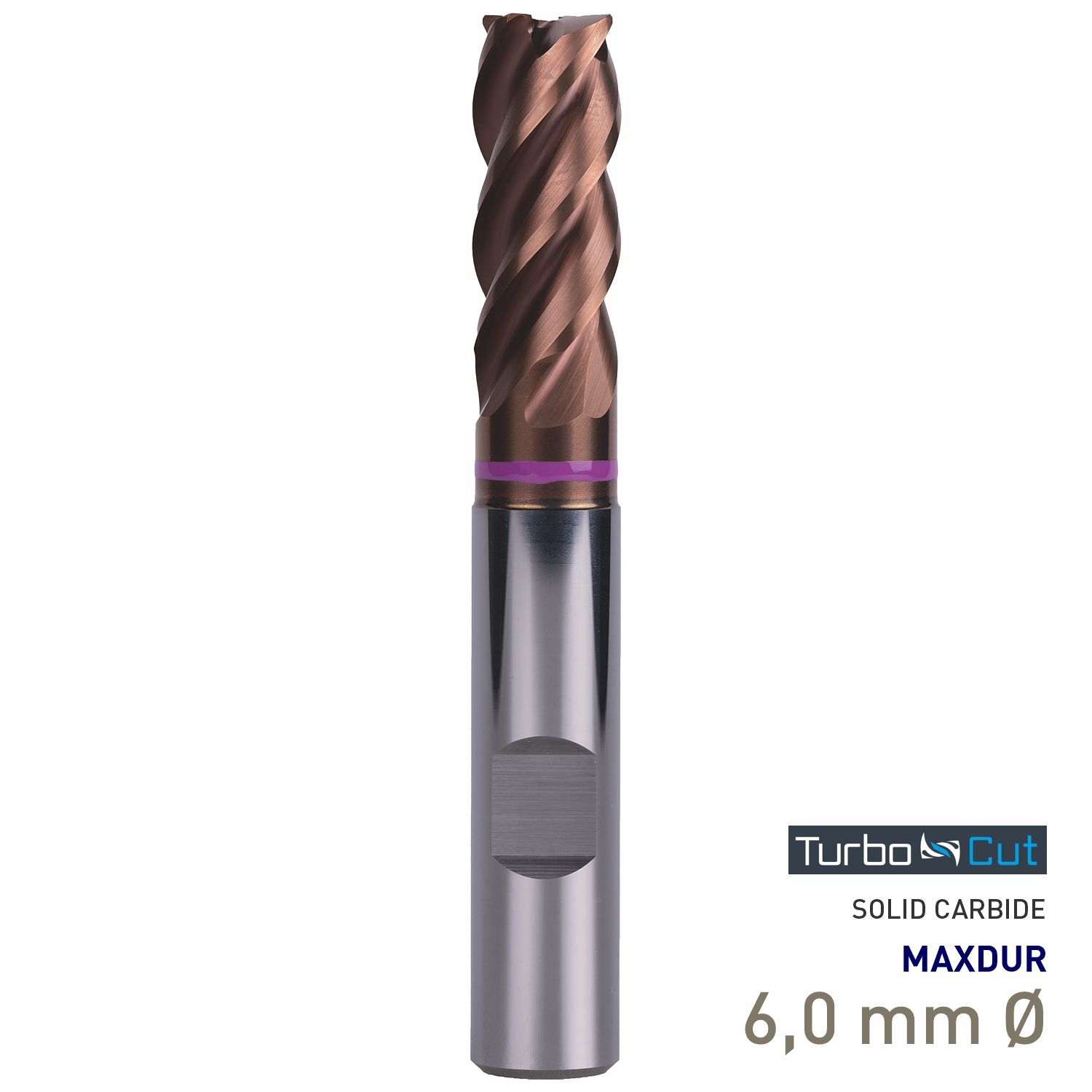 MAYKESTAG Turbo-Cut Allround Solid Carbide End Mill 6mm Long Series 4 Flute