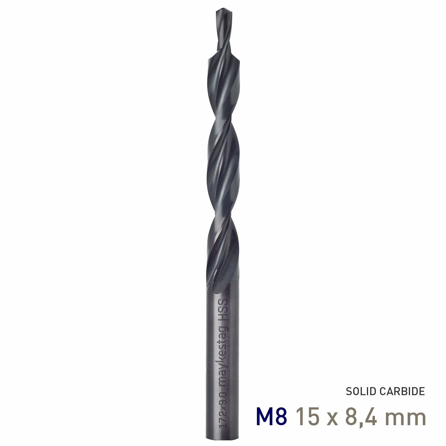 MAYKESTAG HSS Subland Drill M8 15 x 8.4mm DIN 8374 RN-Fine 90&deg; Steamed