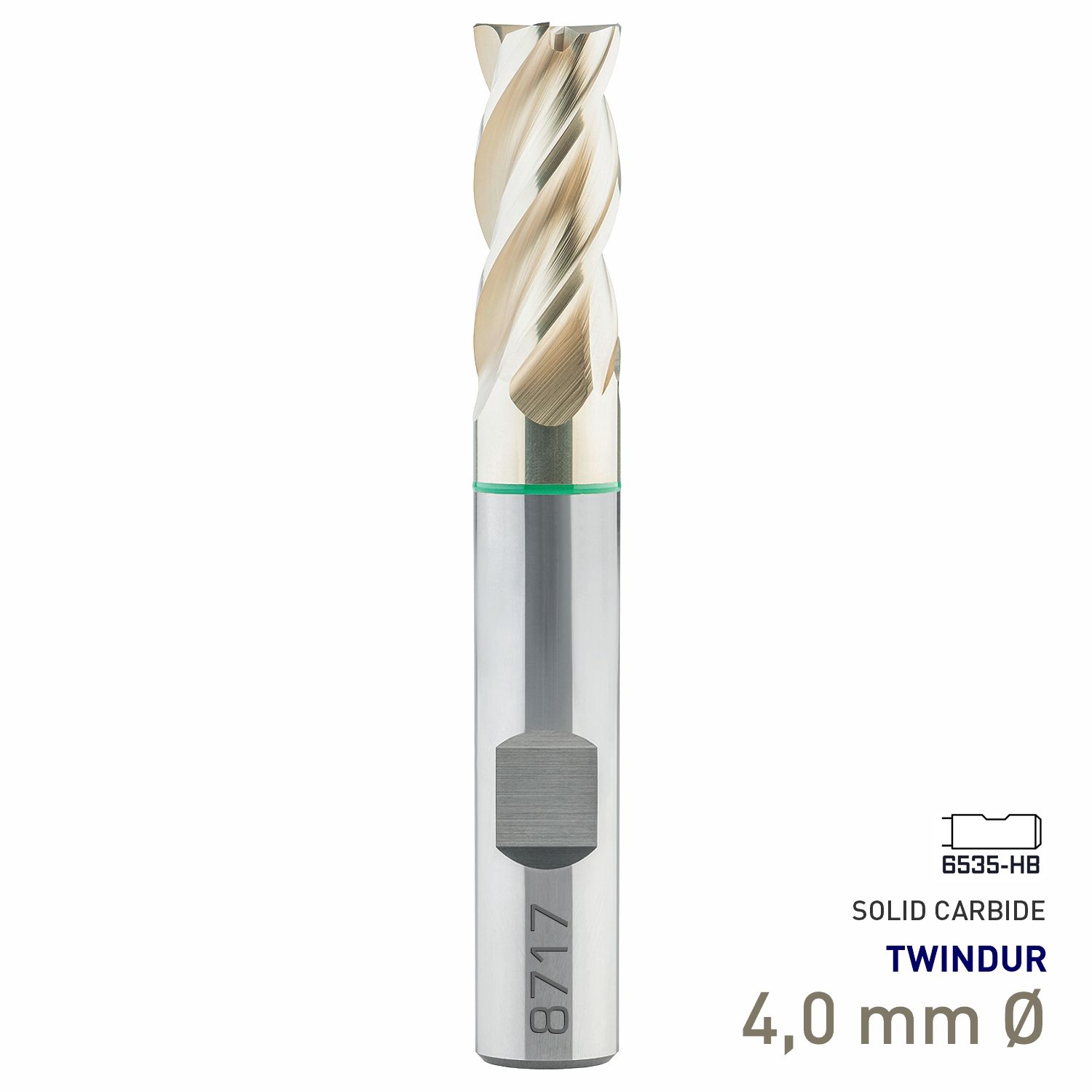 MAYKESTAG Speedcut 4.0 Universal HPC Solid Carbide End Mill 4mm Long Series 4 Flute TWINDUR