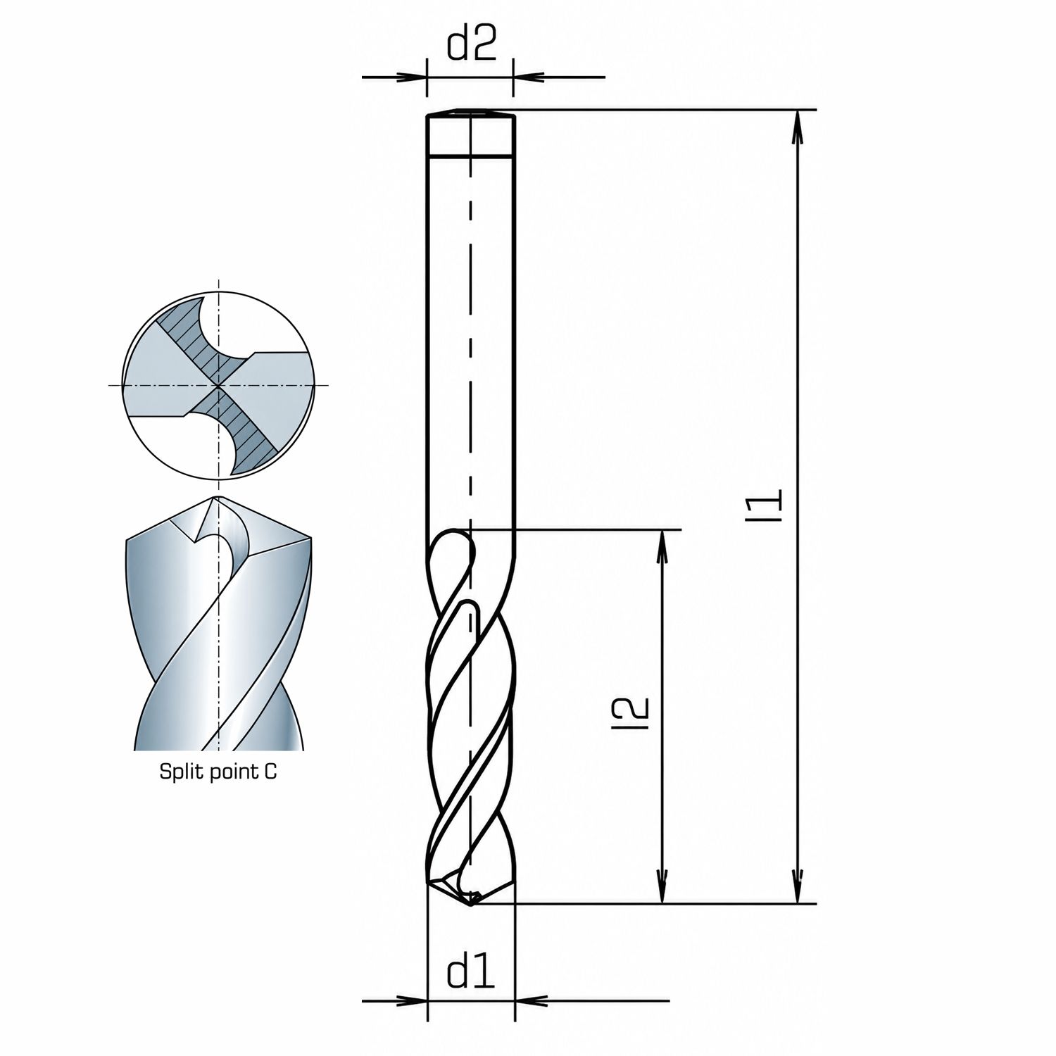 MAYKESTAG HSS-Co5 Stub Drill 1.1mm Extra Short Series DIN 1897 PZ