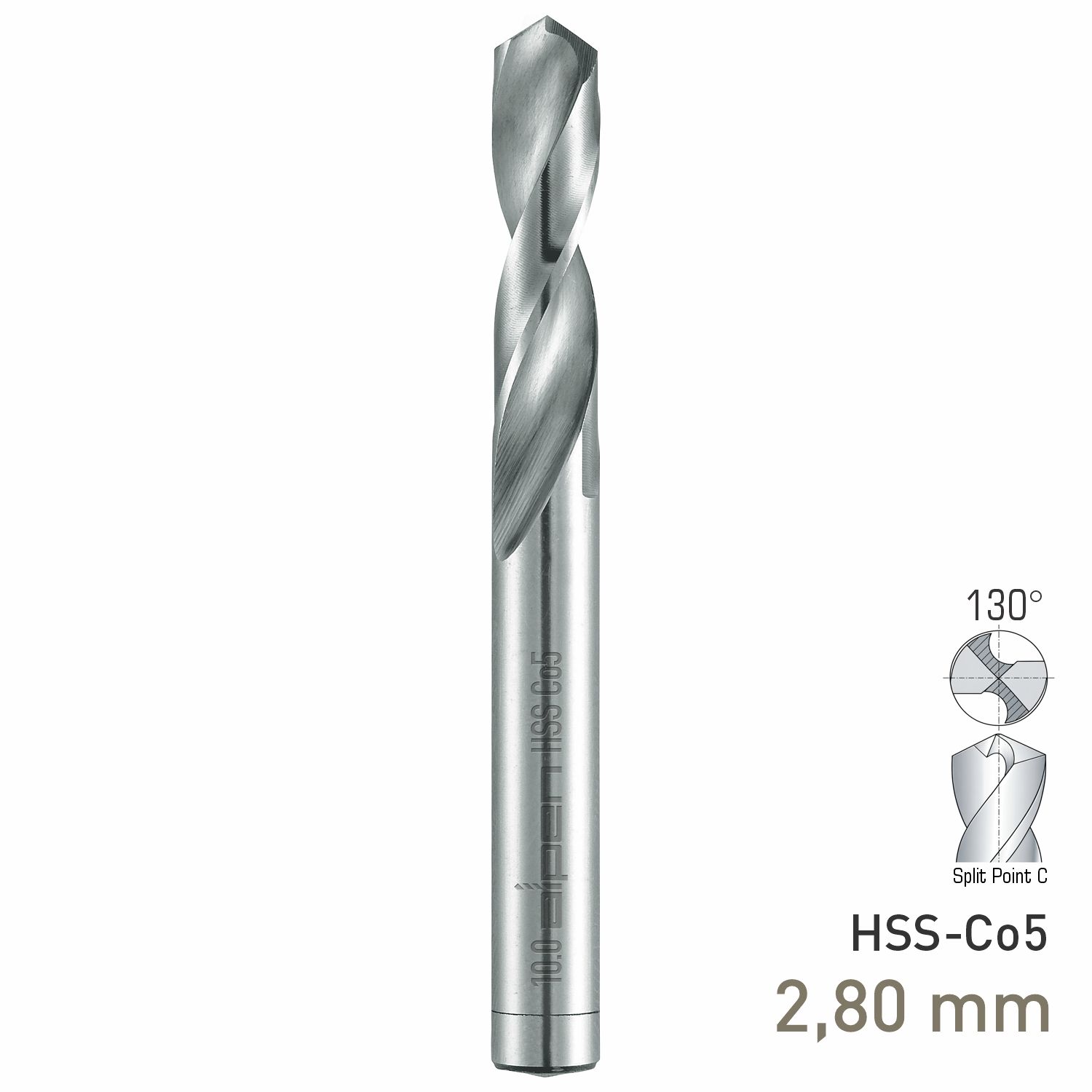 MAYKESTAG HSS-Co5 Stub Drill 2.8mm Extra Short Series DIN 1897 PZ
