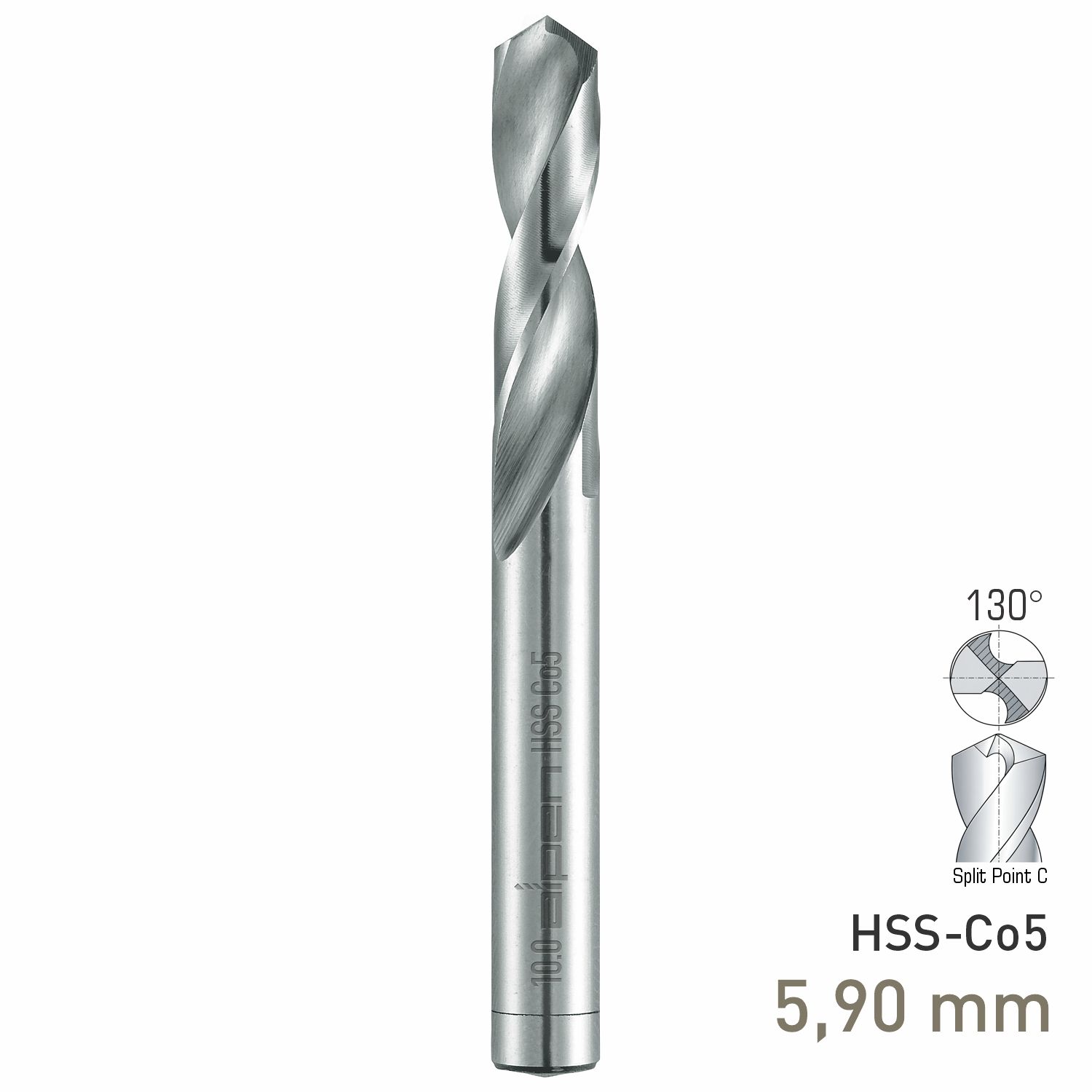 MAYKESTAG HSS-Co5 Stub Drill 5.9mm Extra Short Series DIN 1897 PZ