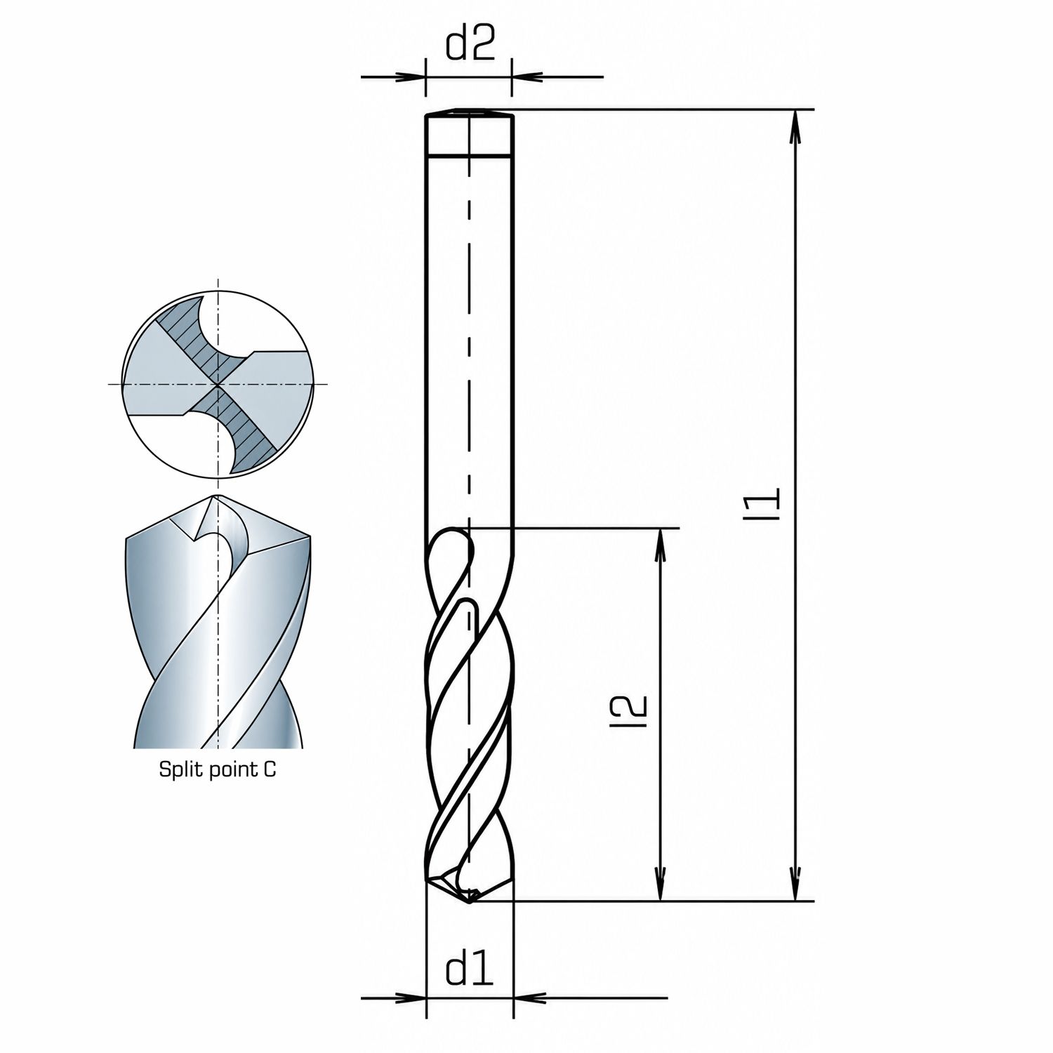 MAYKESTAG HSS-Co5 Stub Drill 8mm Extra Short Series DIN 1897 PZ