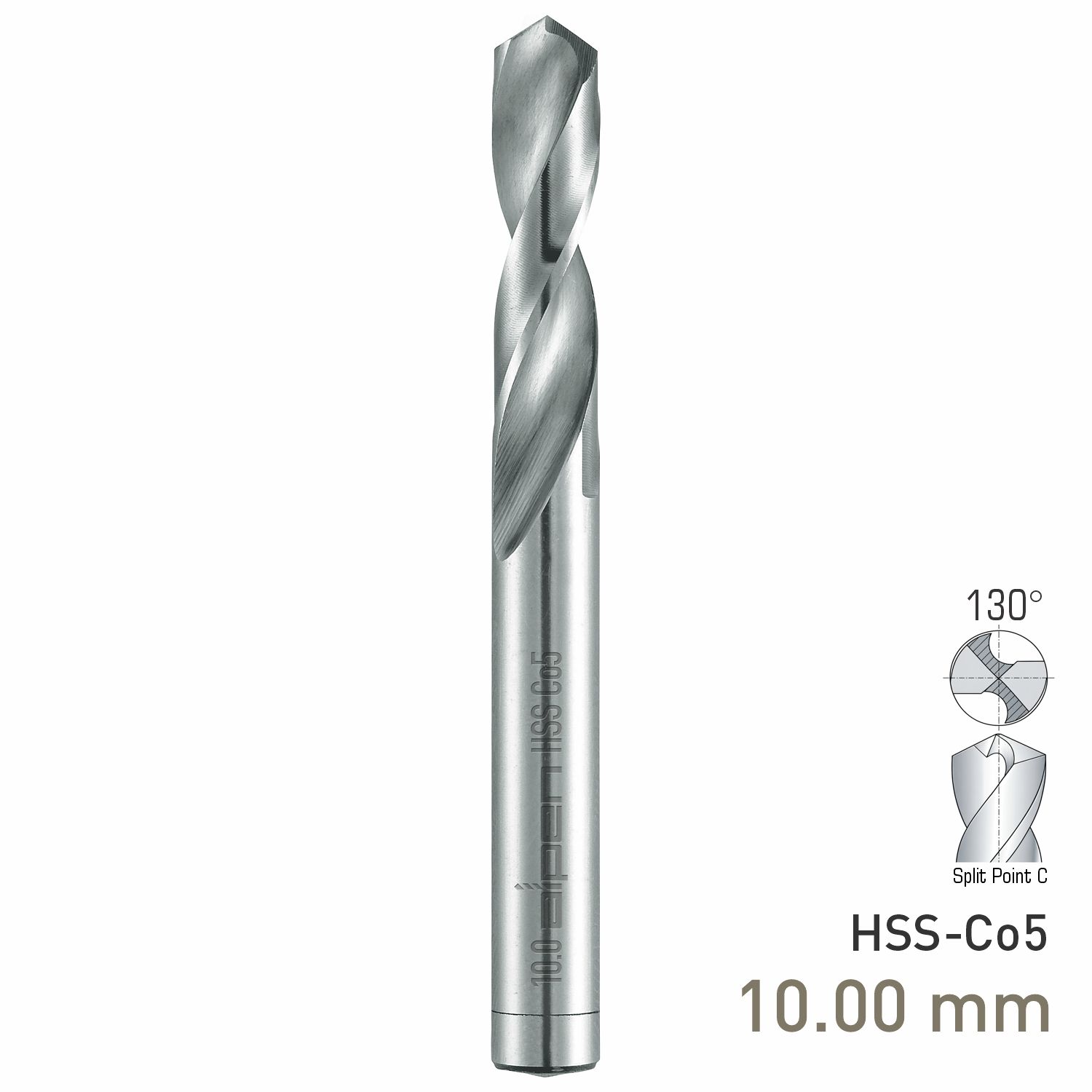 MAYKESTAG HSS-Co5 Stub Drill 10mm Extra Short Series DIN 1897 PZ