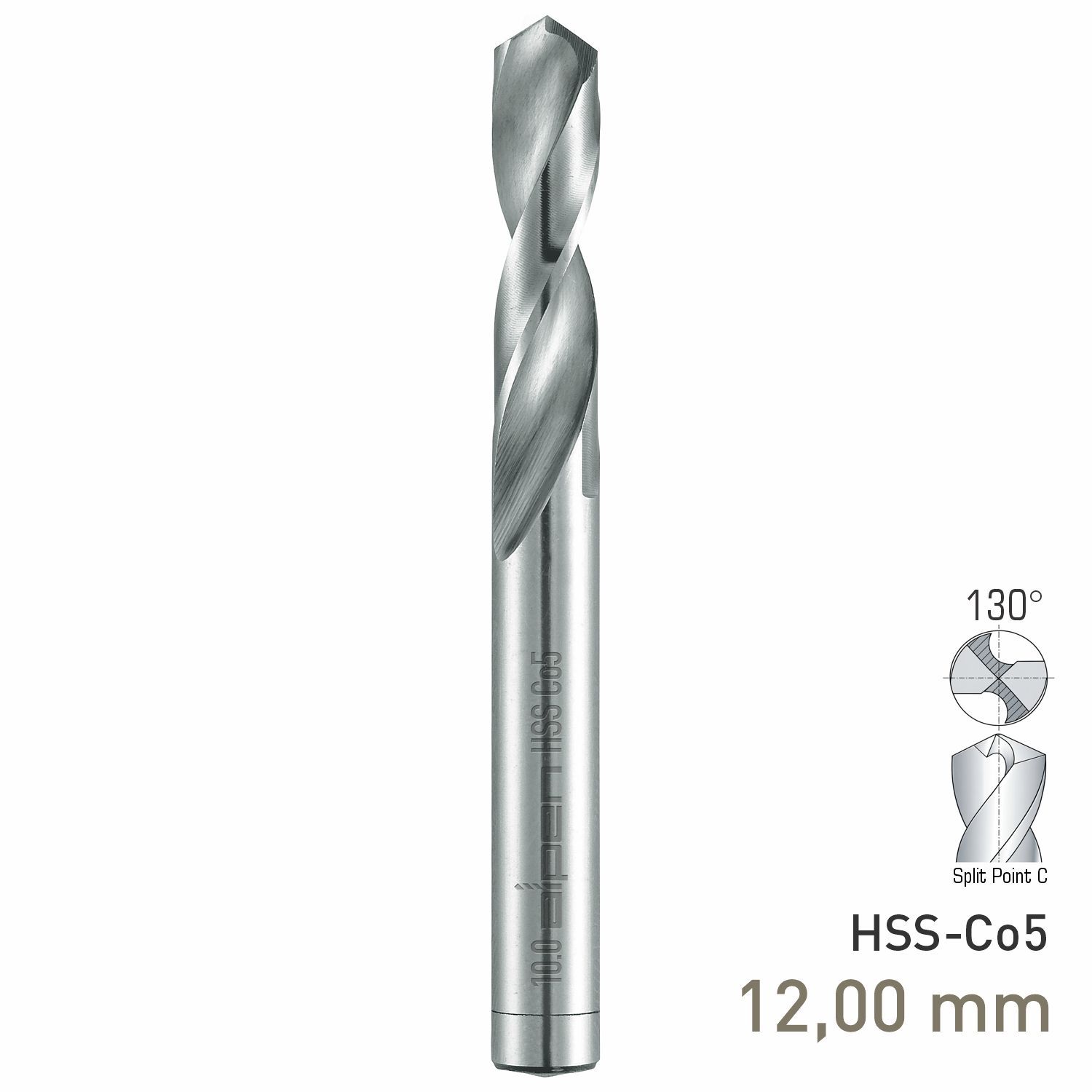 MAYKESTAG HSS-Co5 Stub Drill 12mm Extra Short Series DIN 1897 PZ