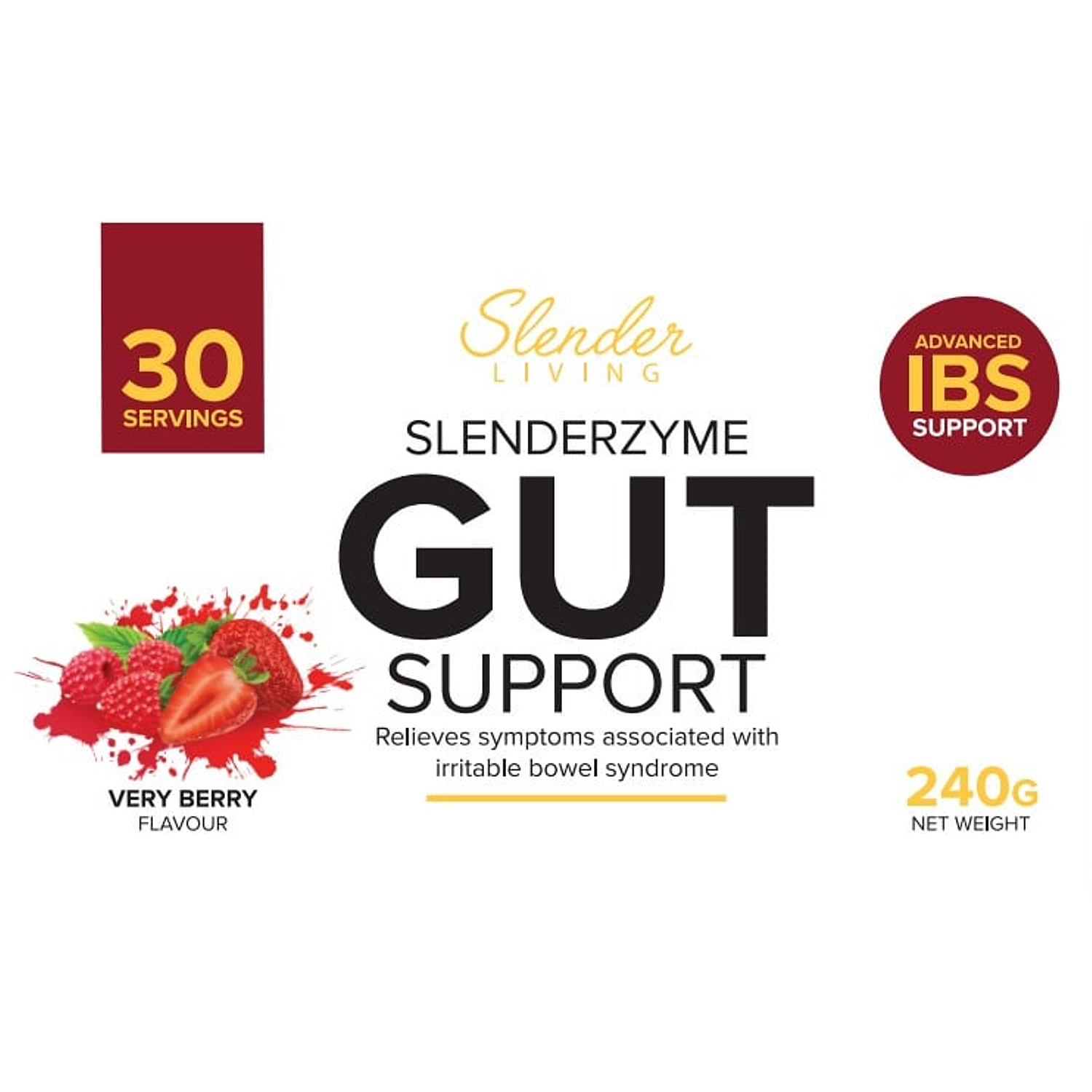 Slender Living Slenderzyme Gut Support - Very Berry (240 g)