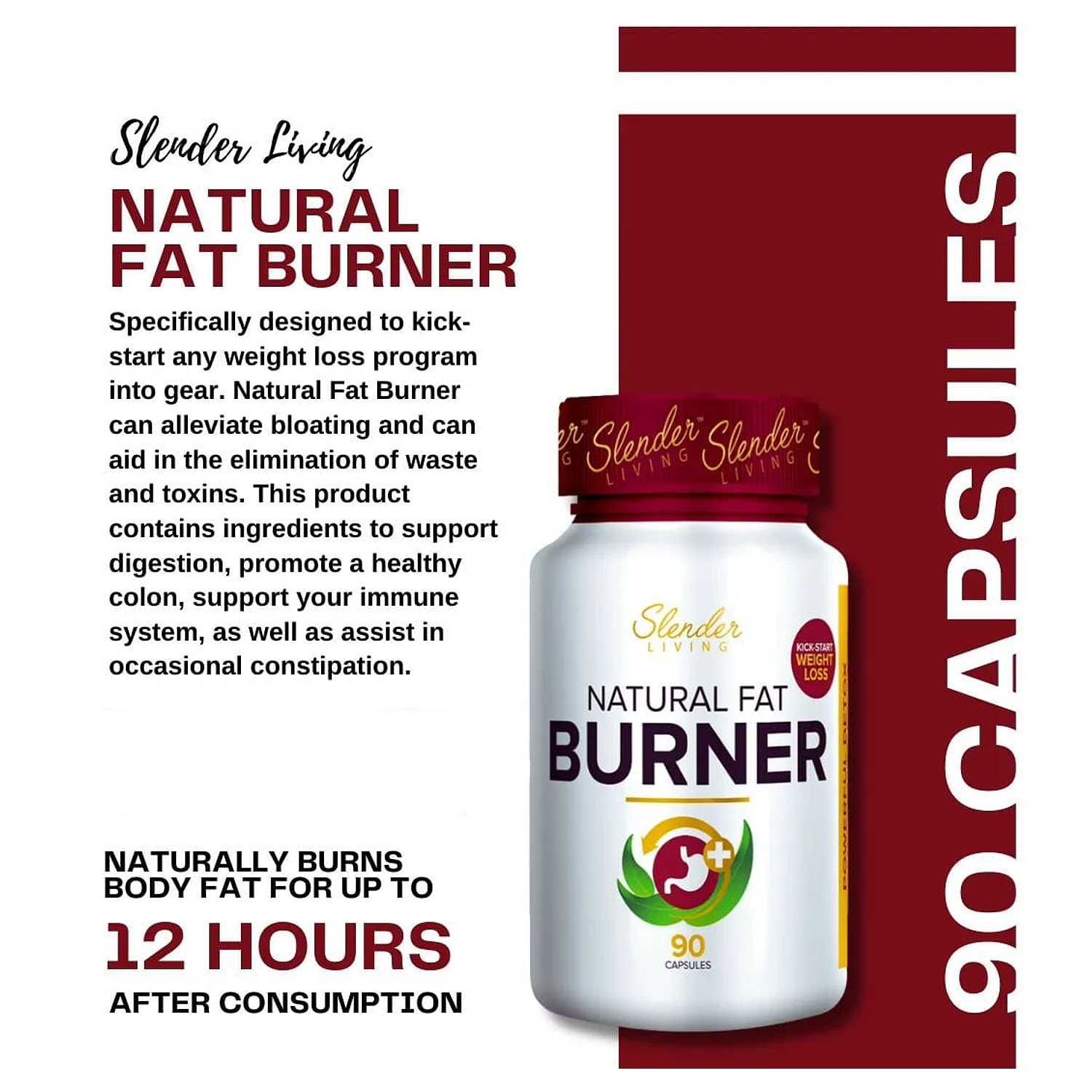 Slender Living Natural Fat Burner [90 Capsules]