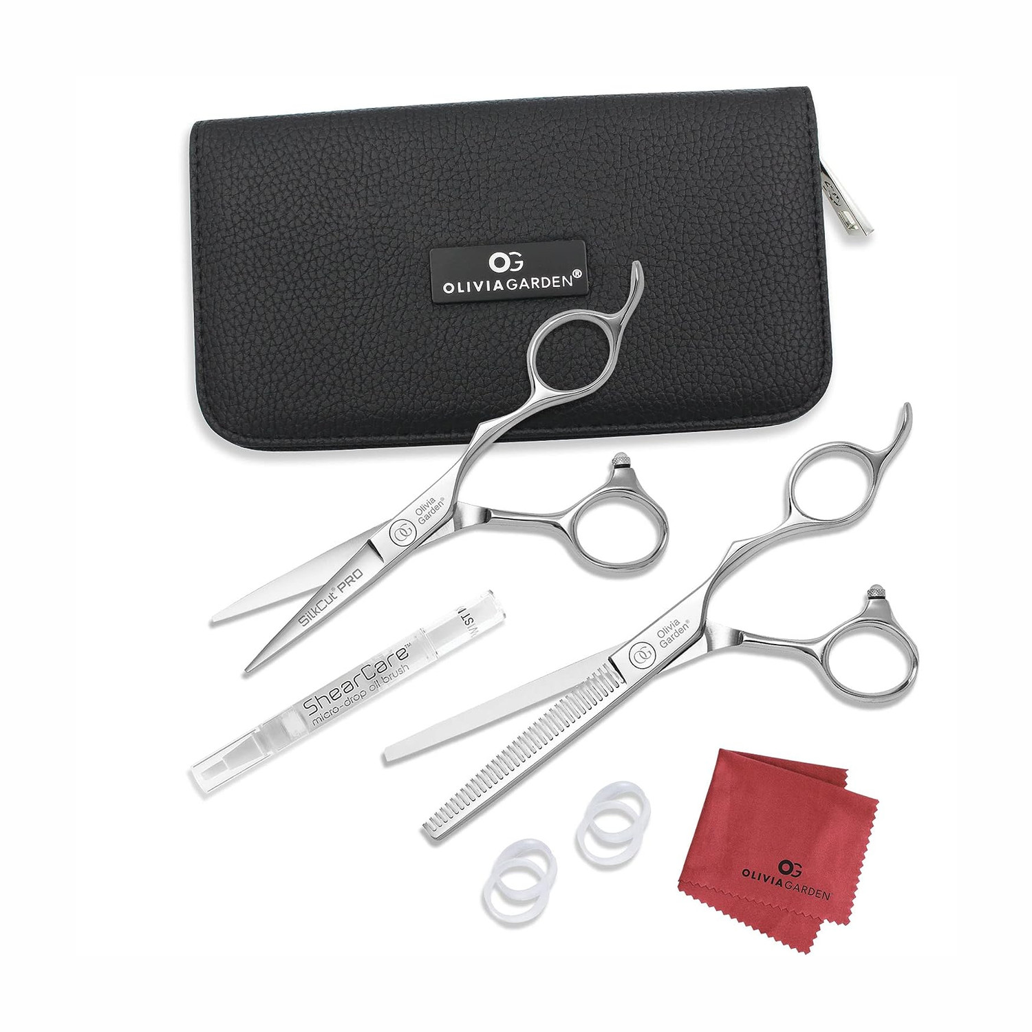 Olivia Garden &mdash; SilkCut PRO 5&Prime; Scissors & Thinner with Protective Case (127mm)