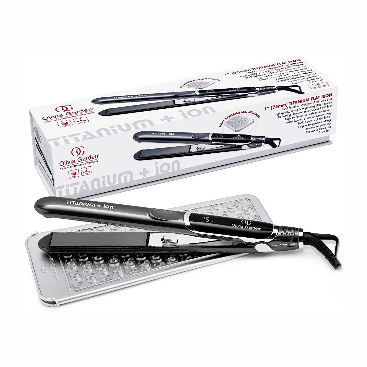 Olivia Garden Titanium + Ion High Performance Iron 235&deg;C, 25mm