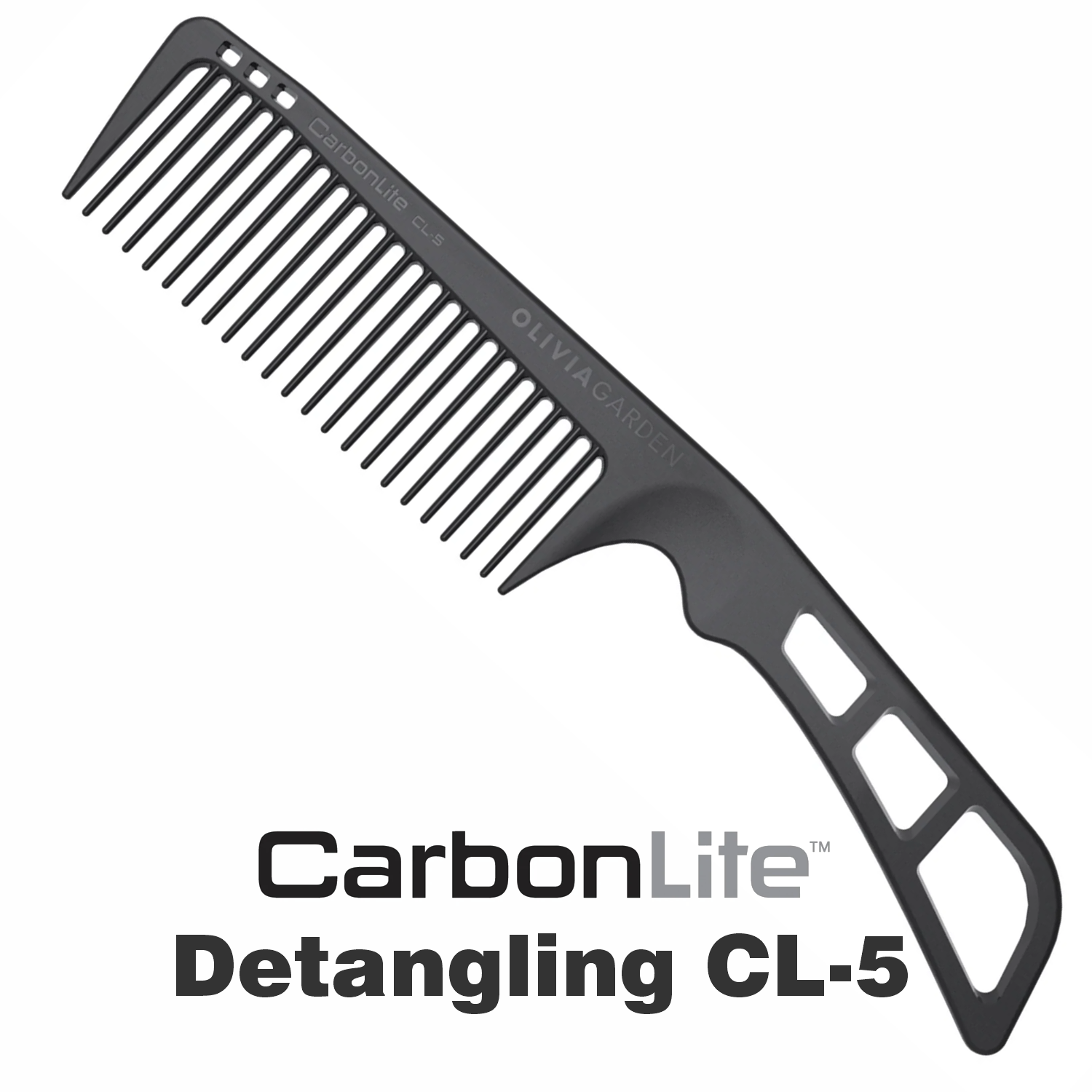 Olivia Garden CarbonLite Detangling Comb with Handle